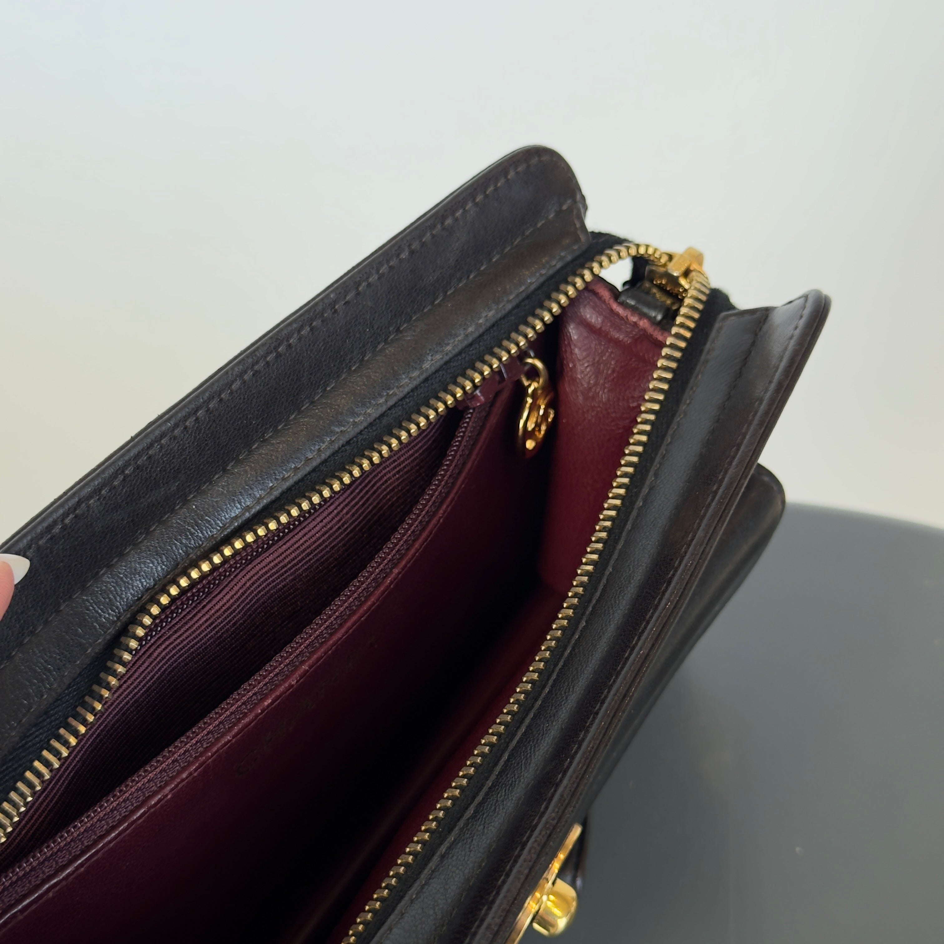 Vintage Chanel Lambskin Leather Clutch Bag - Queen May