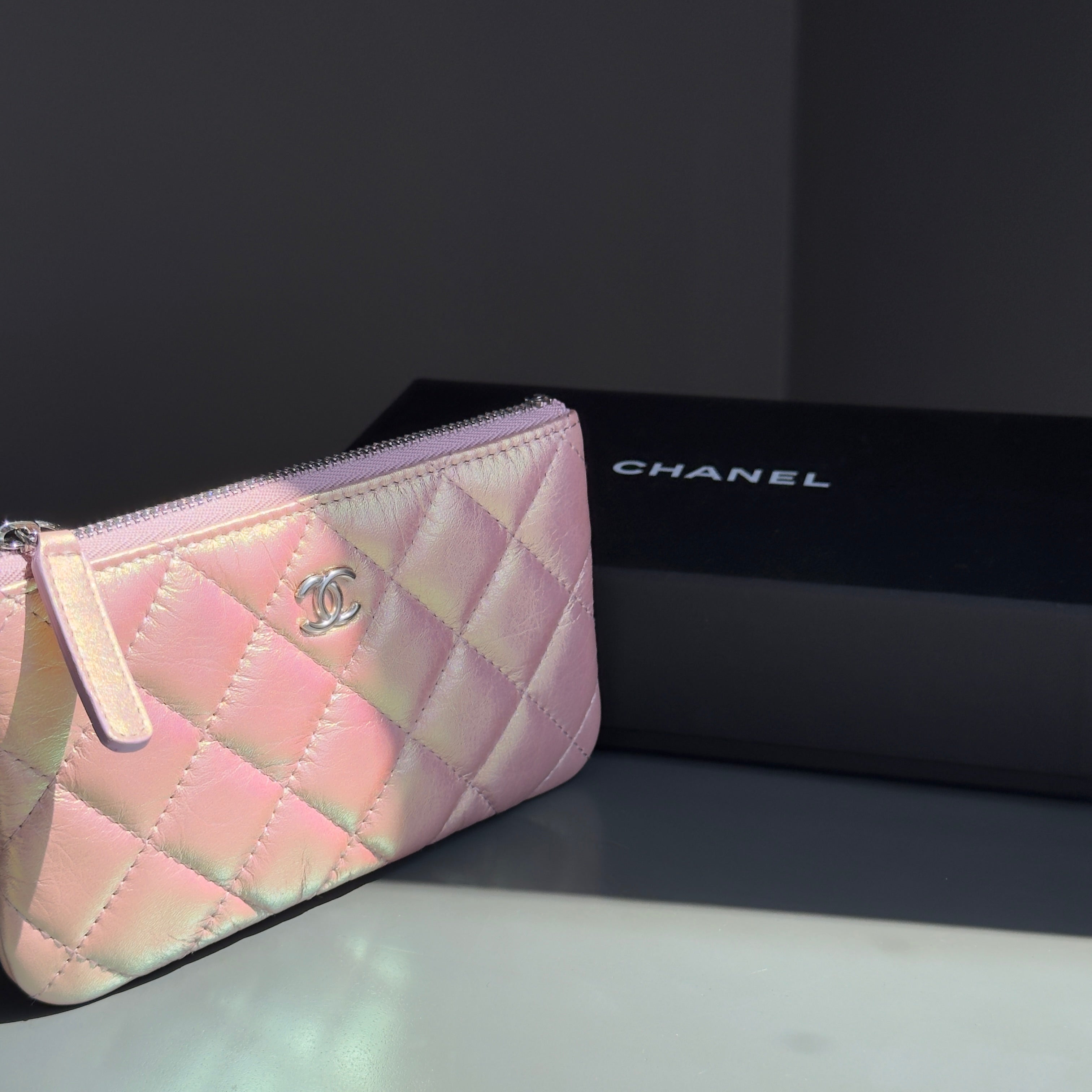 Chanel Iridescent Lambskin Quilted Small Cosmetic Case - Queen May