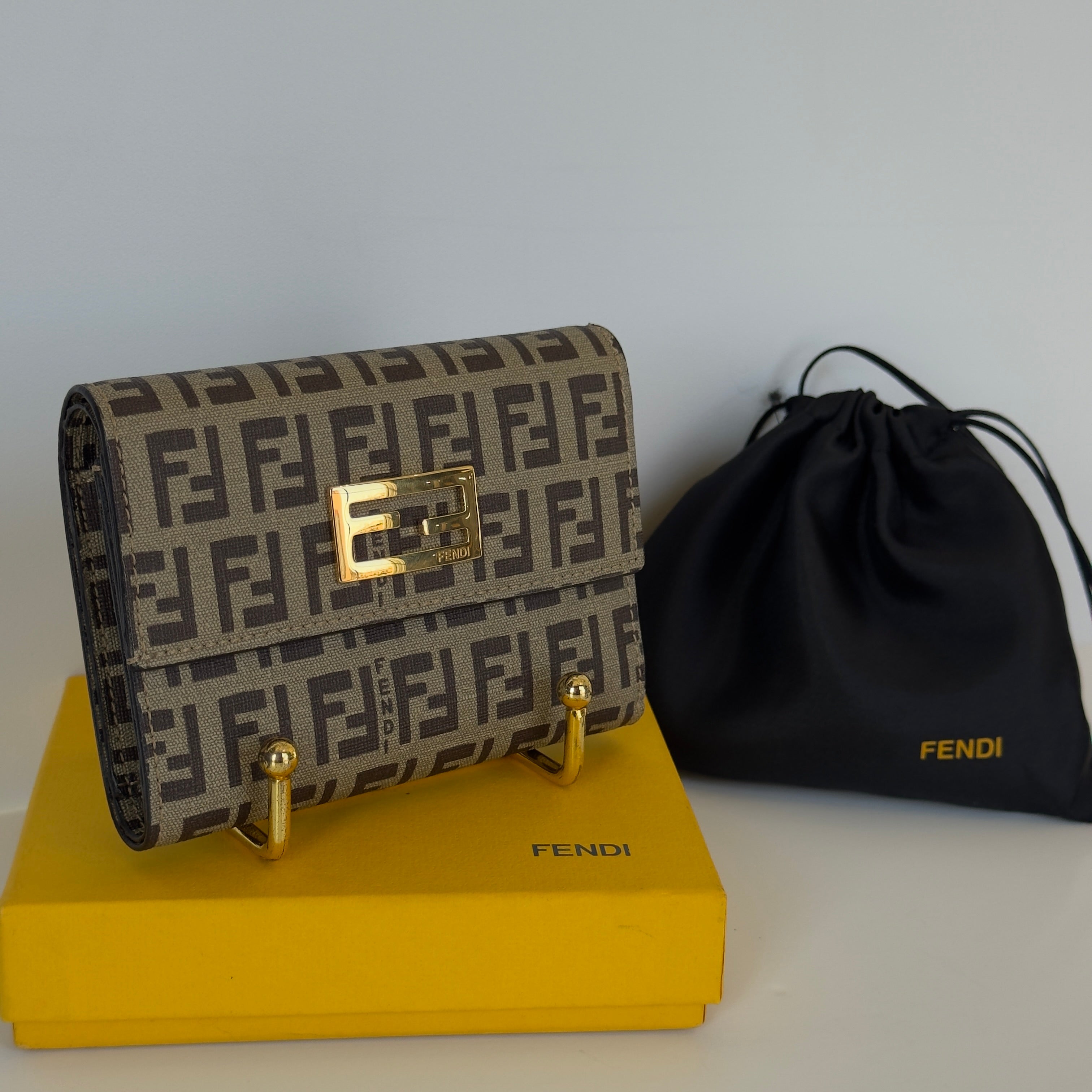 Fendi Zucca Tri Fold Wallet - Queen May