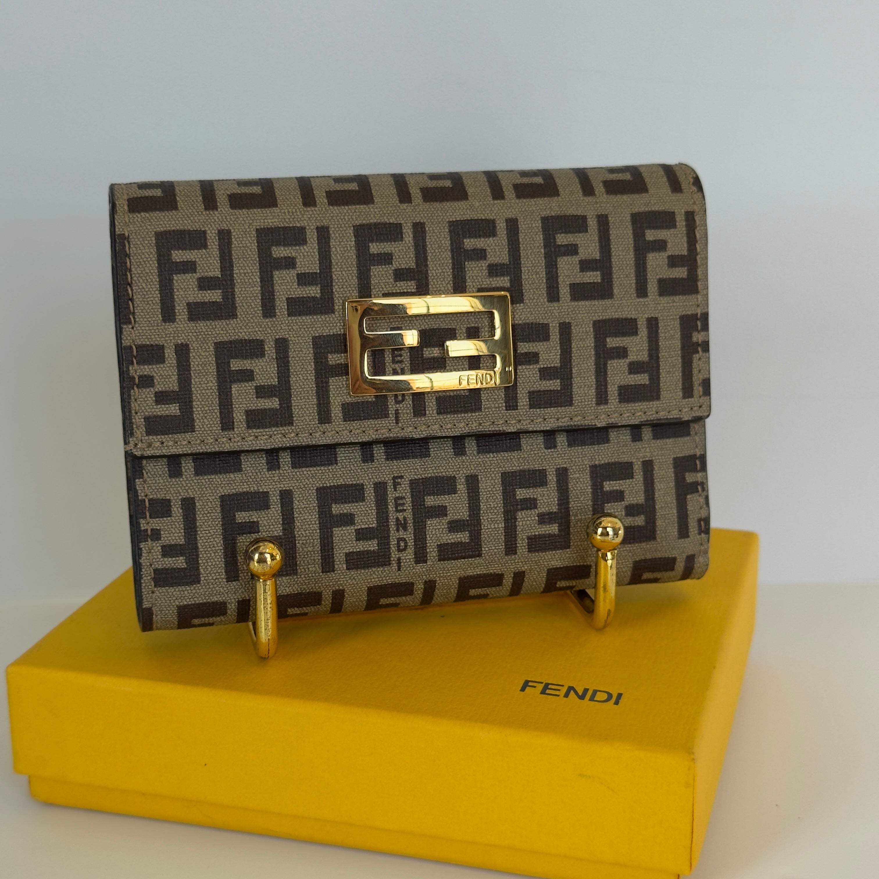Fendi Zucca Tri Fold Wallet - Queen May