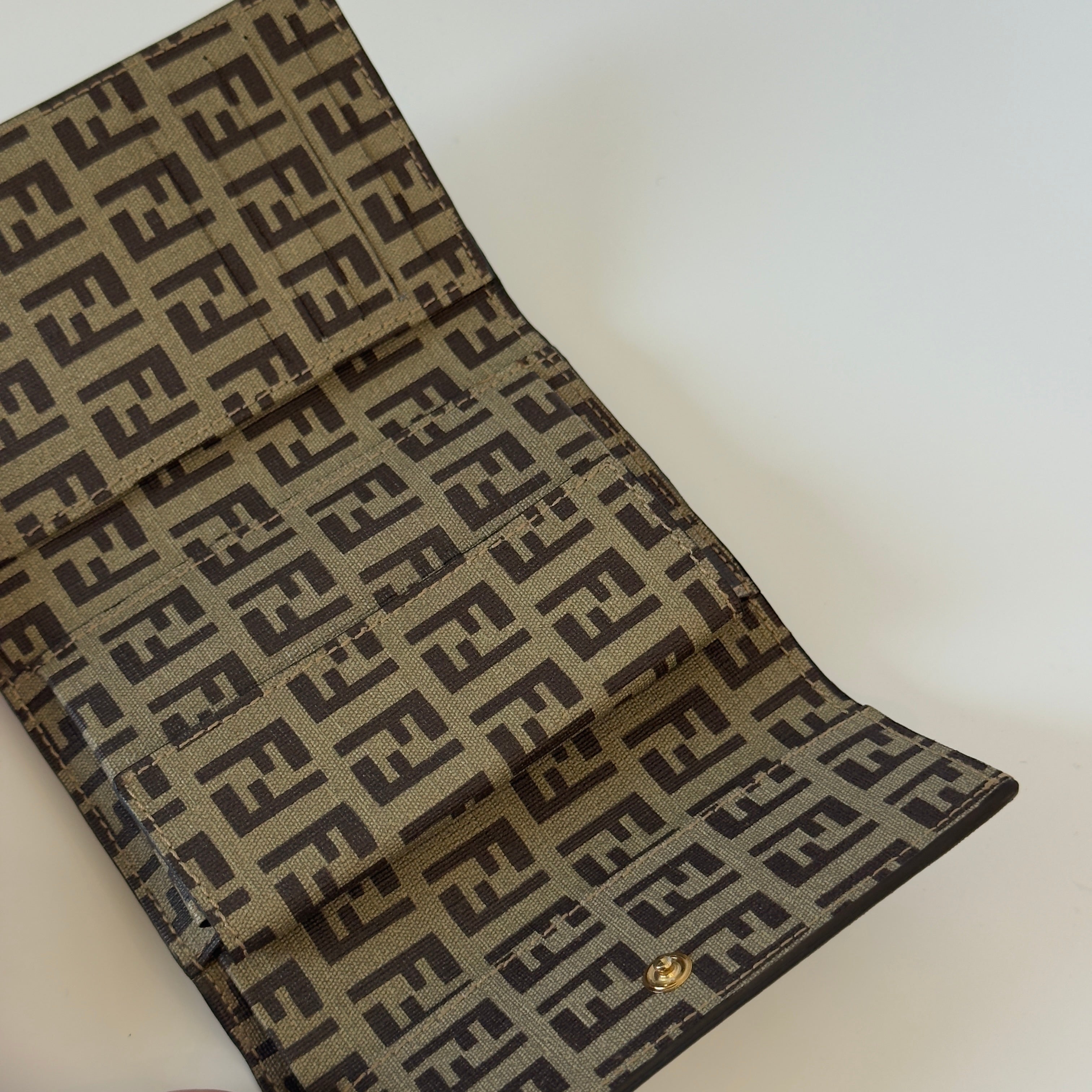 Fendi Zucca Tri Fold Wallet - Queen May