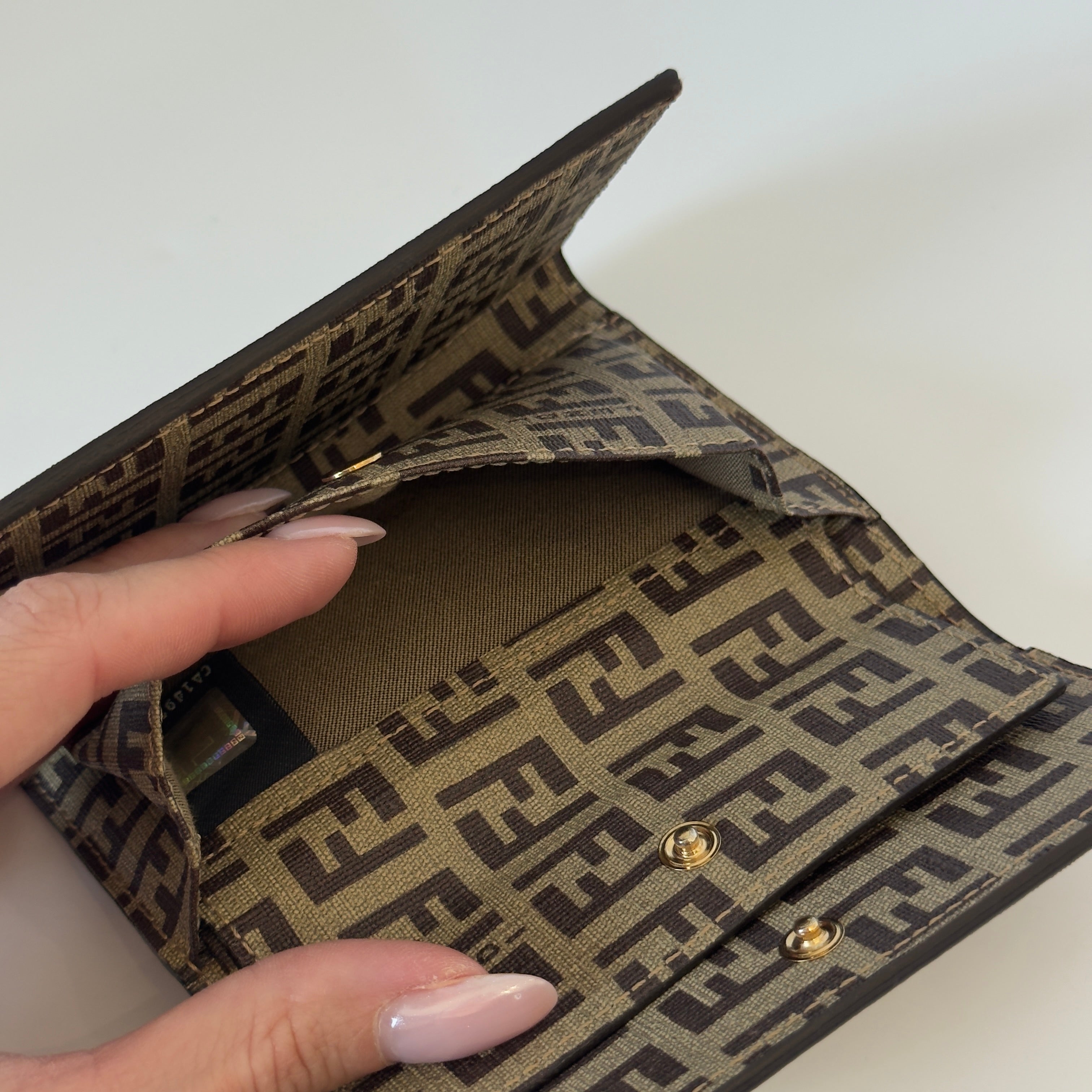 Fendi Zucca Tri Fold Wallet - Queen May