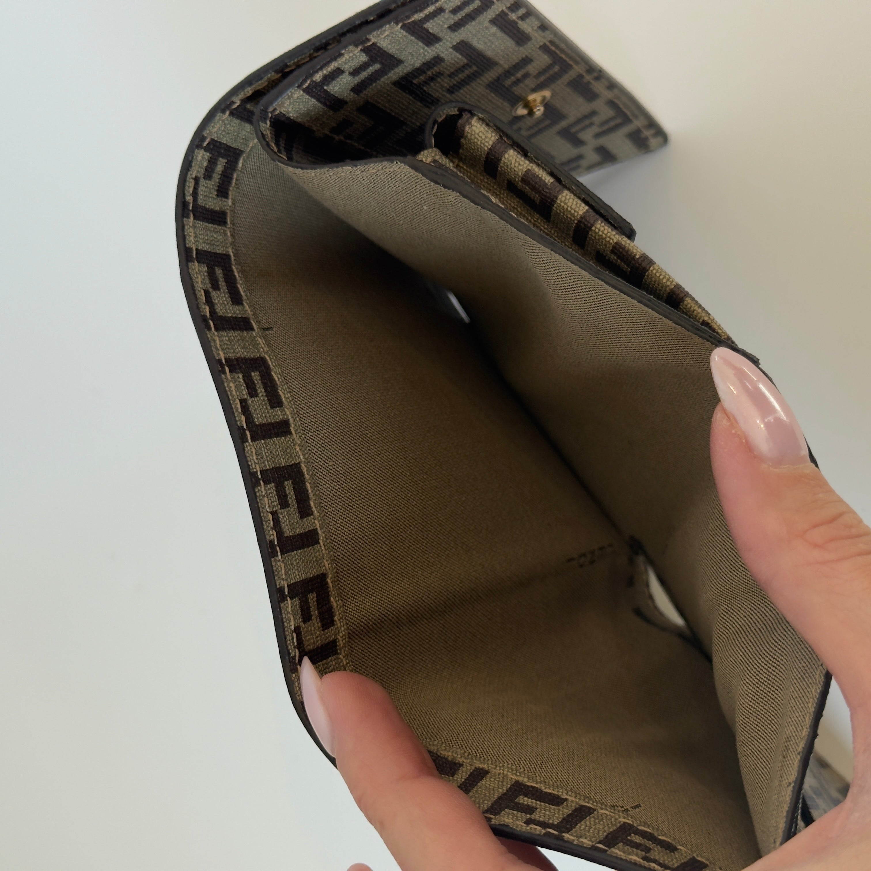 Fendi Zucca Tri Fold Wallet - Queen May