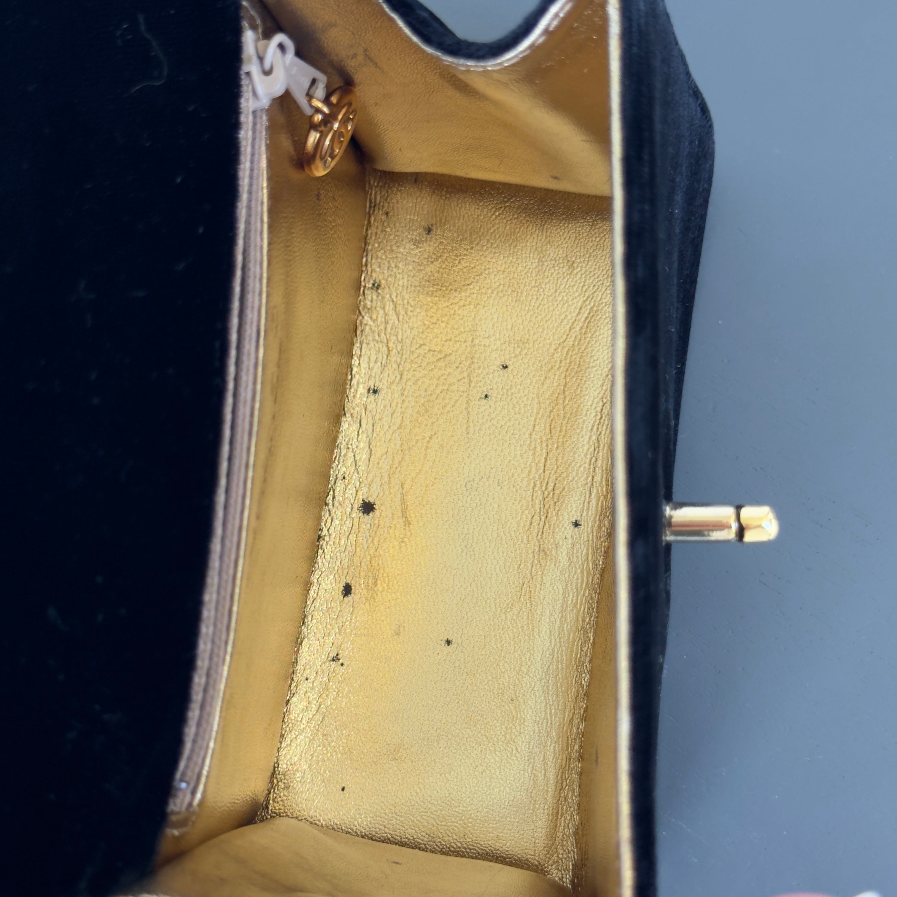 Ultra Rare Vintage Chanel Black Velvet Trusted Top Handle Bag 1996-1997 - Queen May