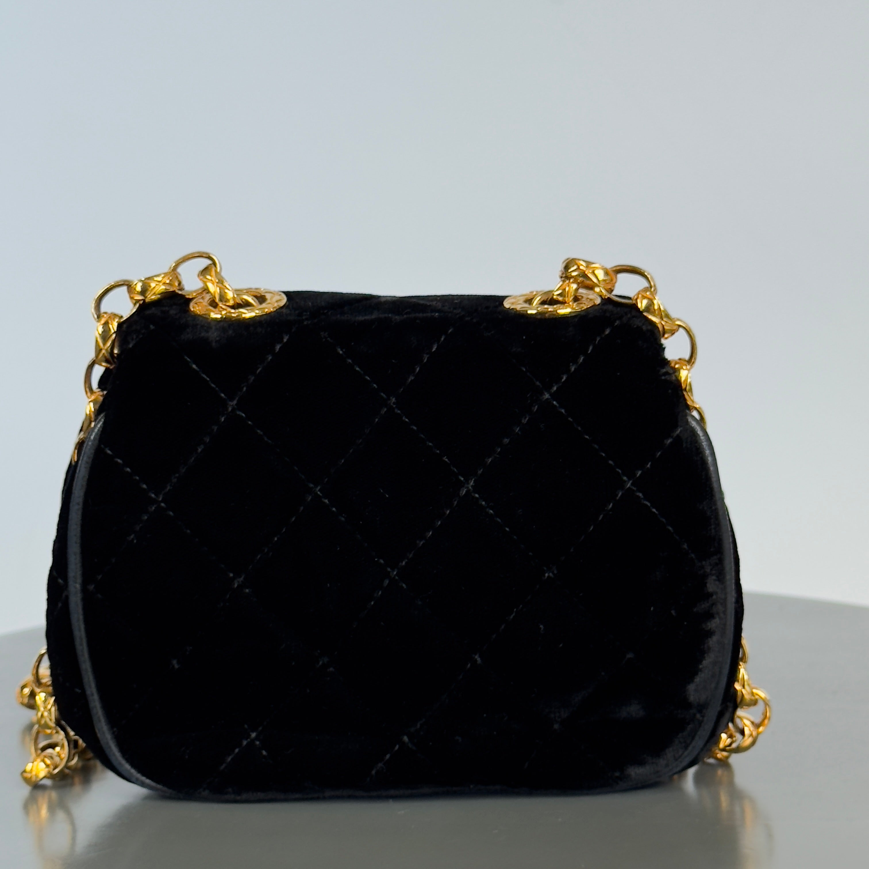 Chanel Quilted CC Velvet Bijoux Chain Crossbody - Queen May