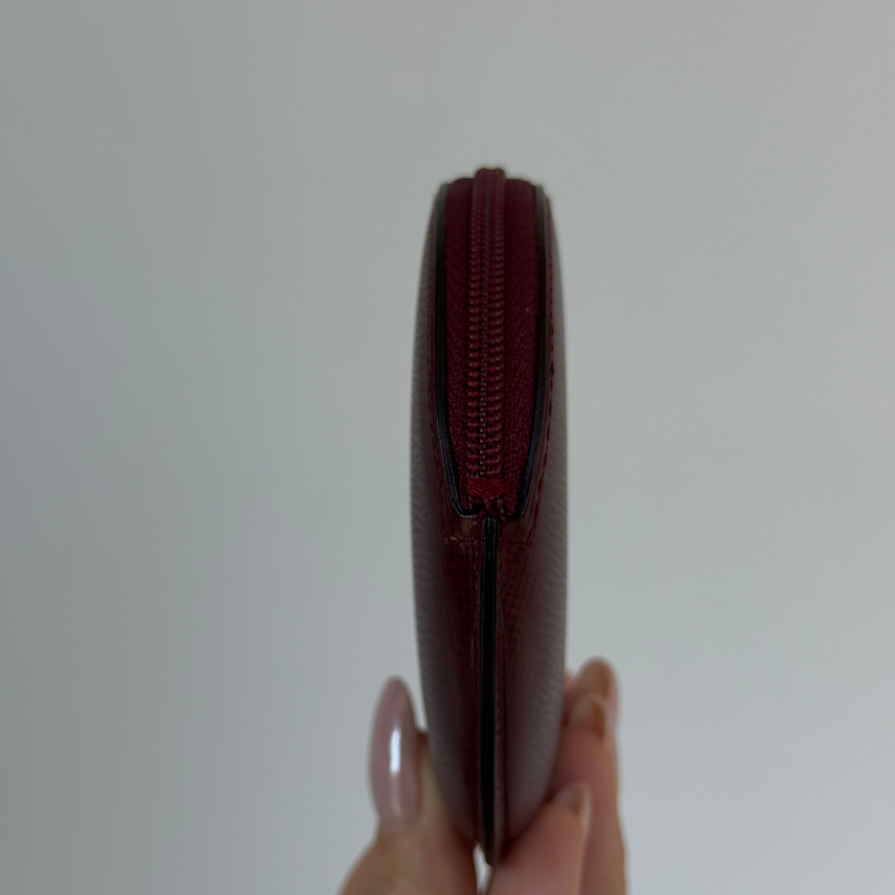 Cartier Burgundy Leather Coin Purse - Queen May