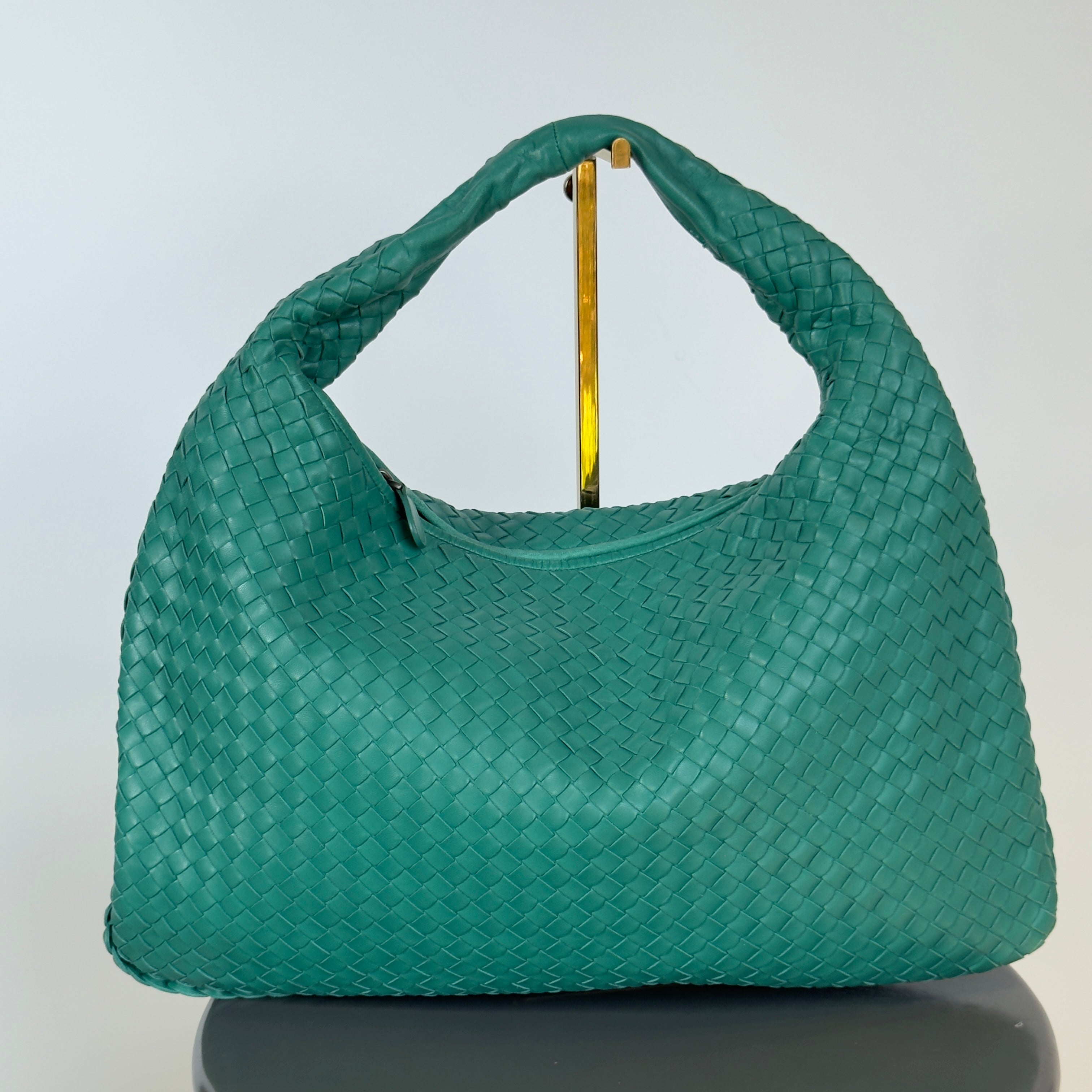 Bottega Veneta Intrecciato Hobo Teal Large - Queen May