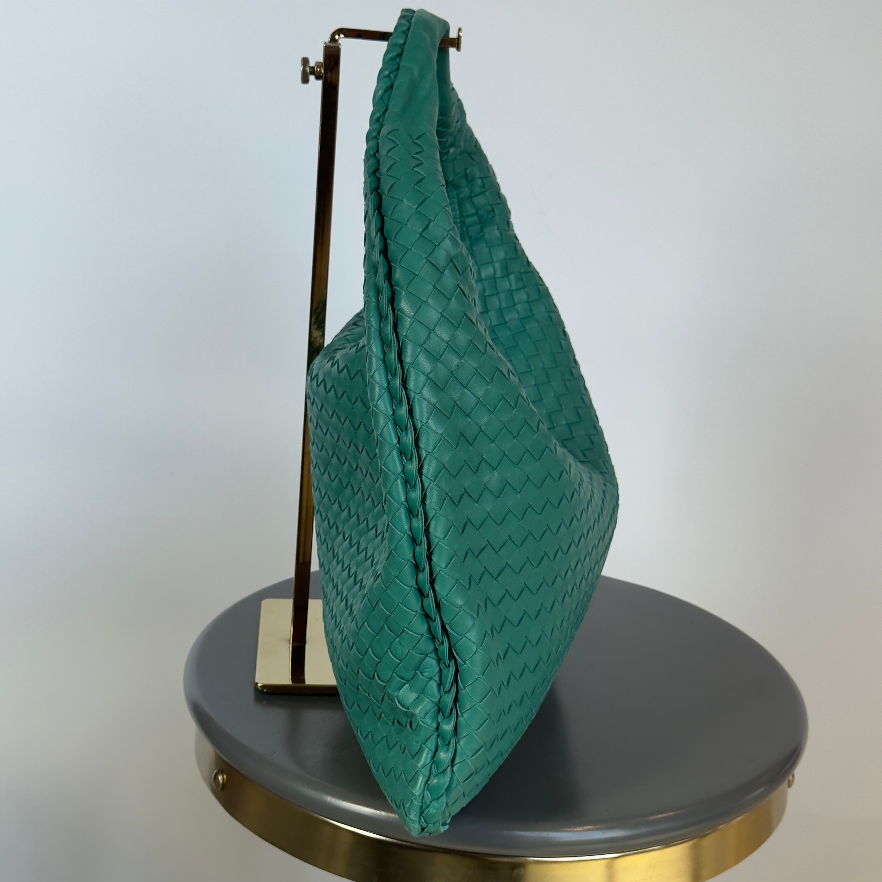 Bottega Veneta Intrecciato Hobo Teal Large - Queen May