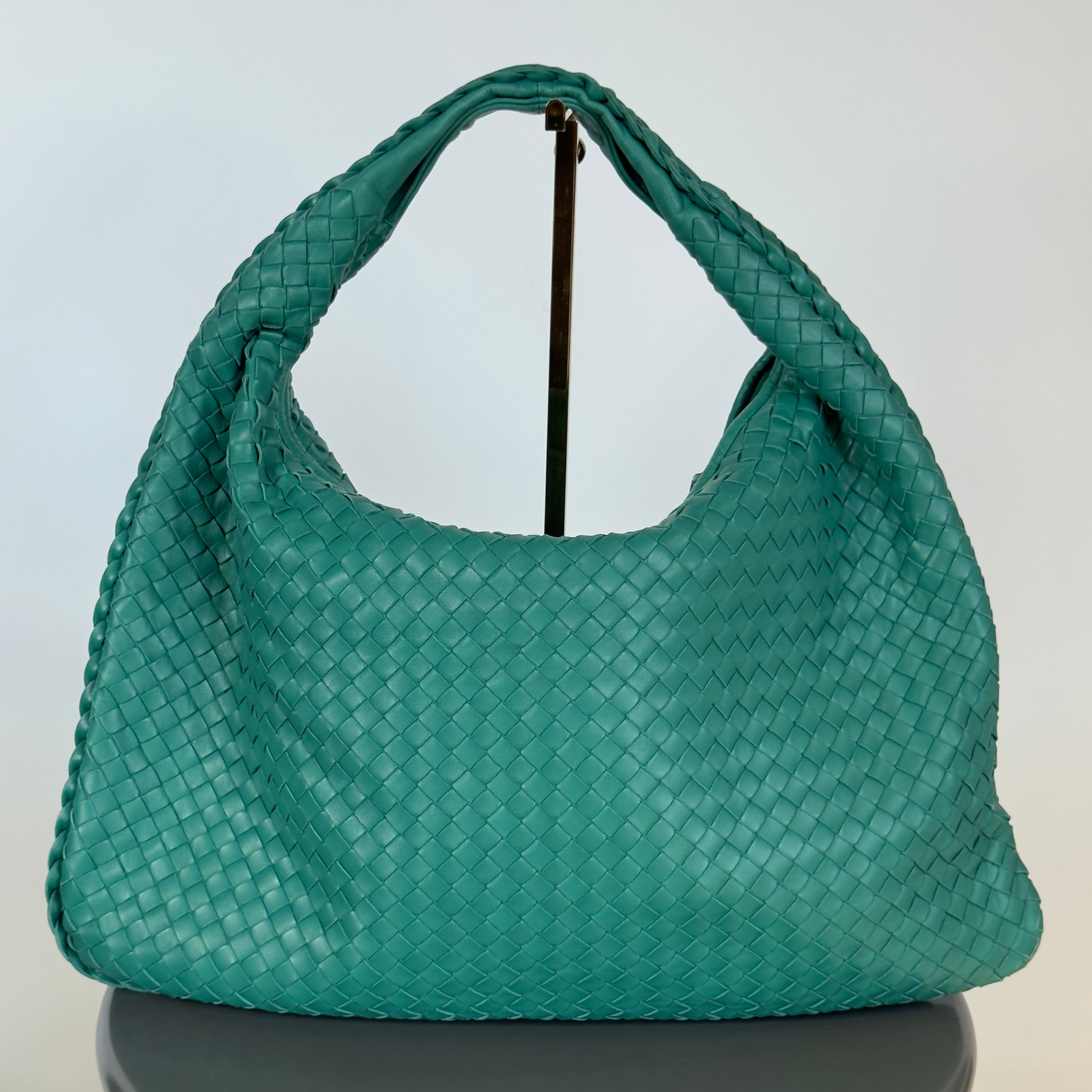 Bottega Veneta Intrecciato Hobo Teal Large - Queen May