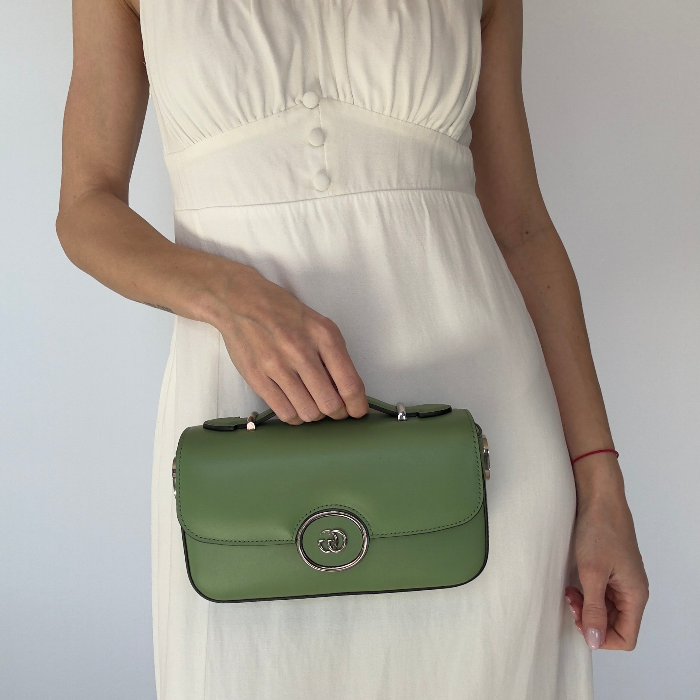 Gucci Petite GG Mini Shoulder Bag--Green - Queen May