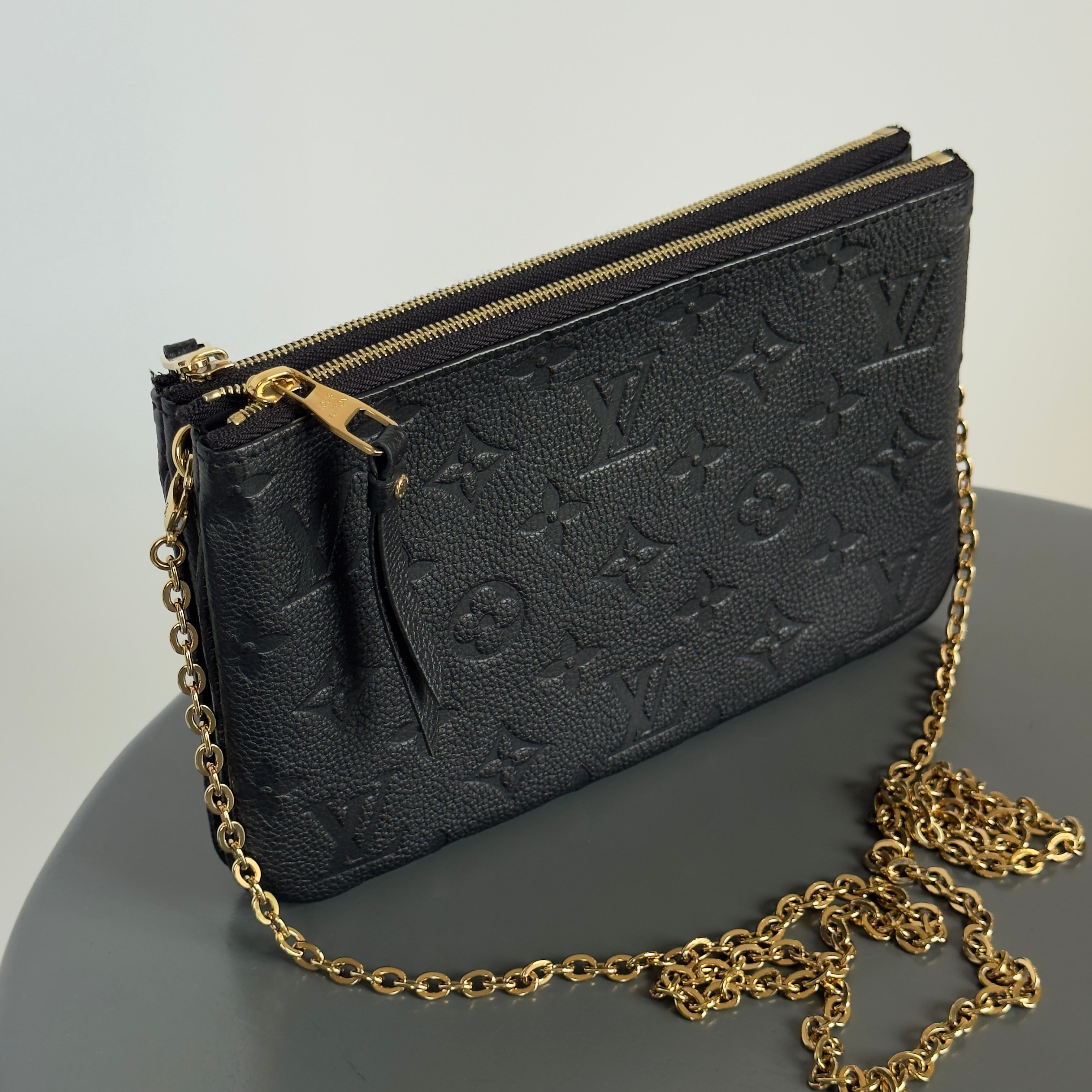 Louis Vuitton Monogram Empreinte Double Zip Pochette - Queen May