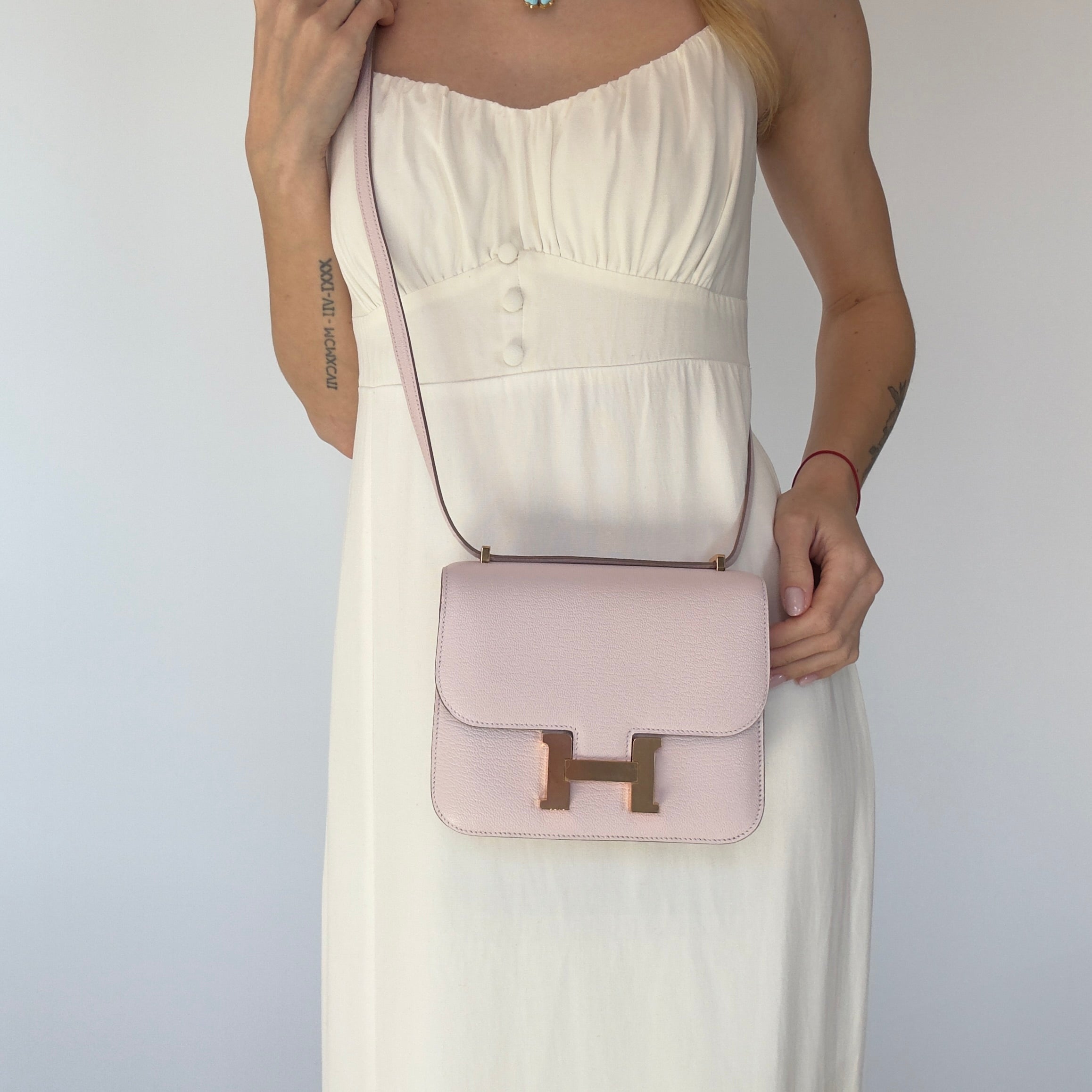 Hermes Chevre Mysore Constance 18 Mauve Pale - Queen May