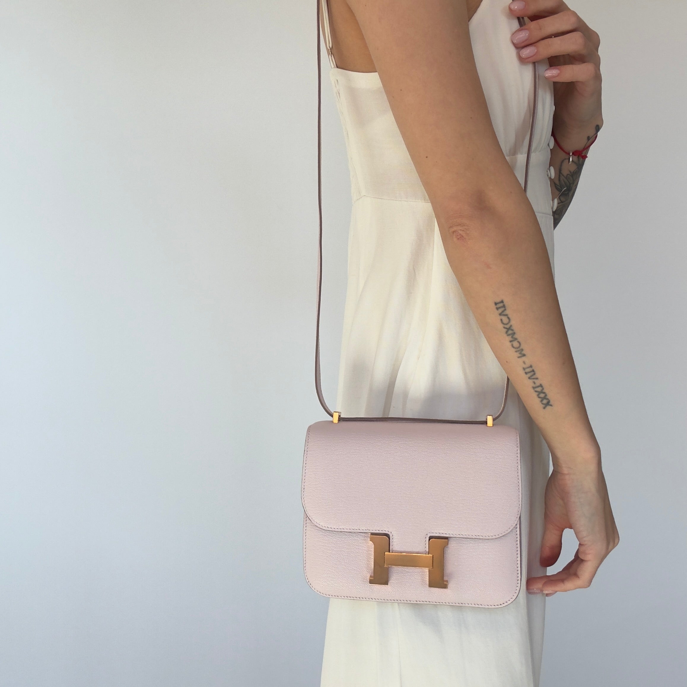 Hermes Chevre Mysore Constance 18 Mauve Pale - Queen May