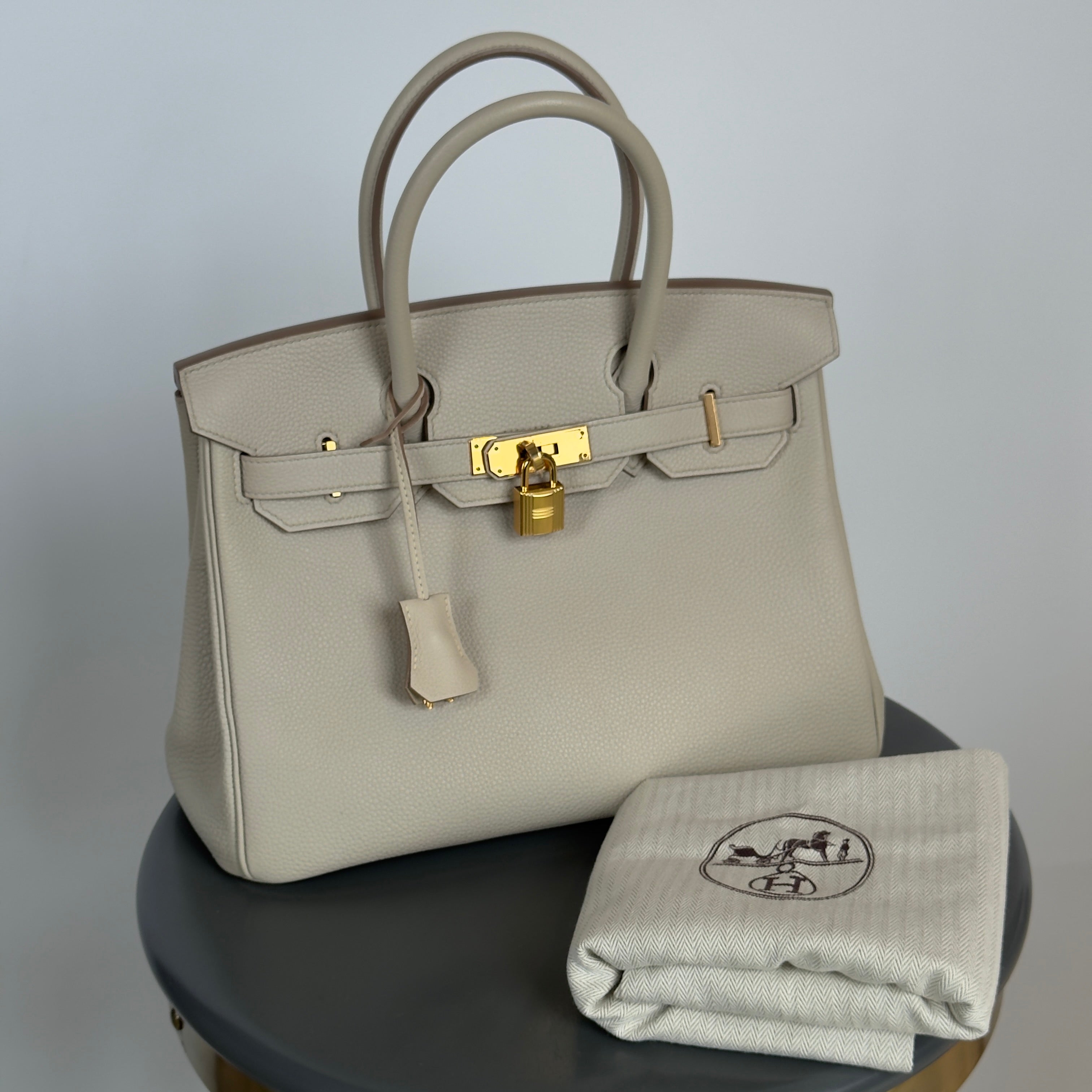 Hermes Birkin Beton 30 Togo Gold Hardware 2022 - Queen May