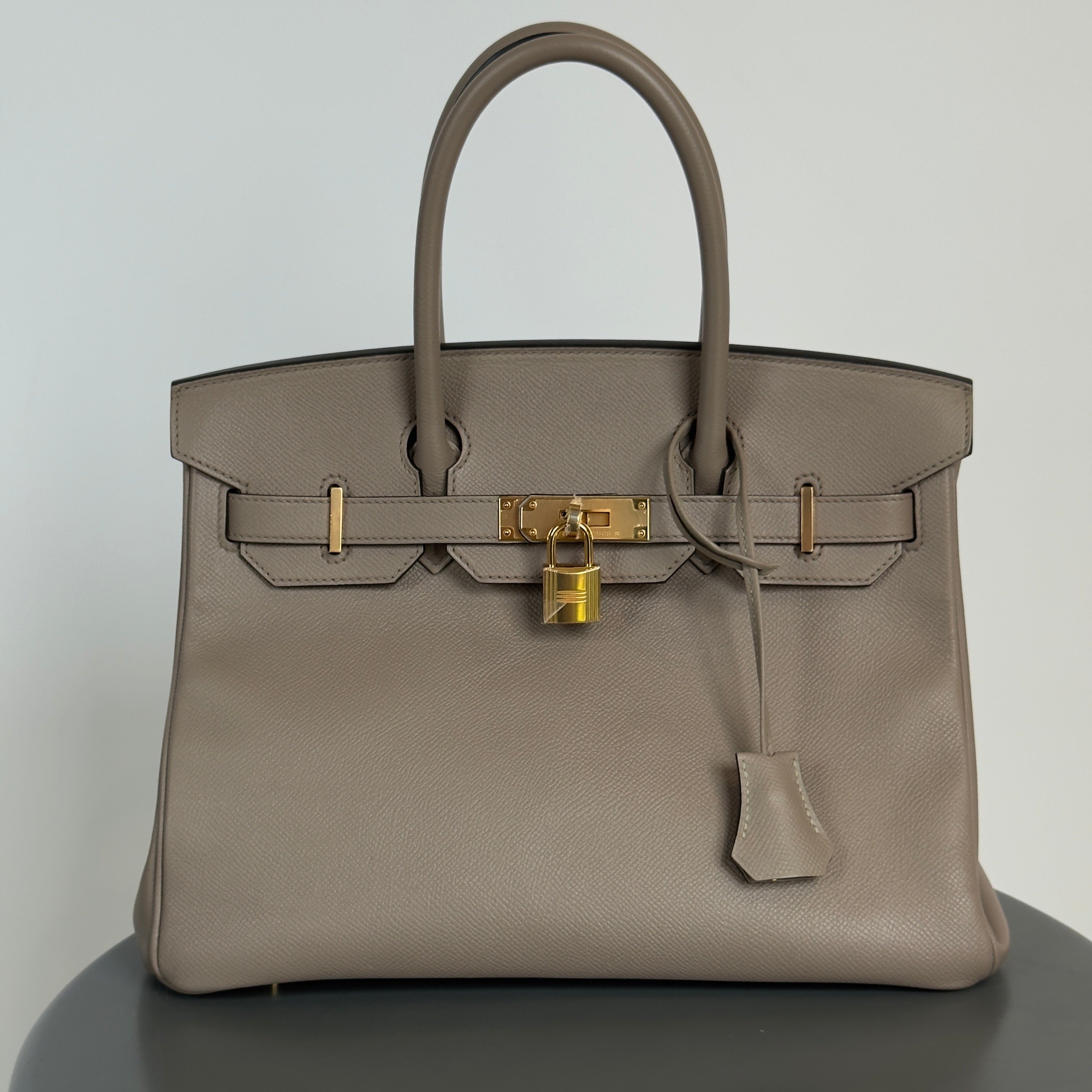 Hermes Birkin Gris Asphalt Epsom 30 With Gold Hardware 2018 - Queen May