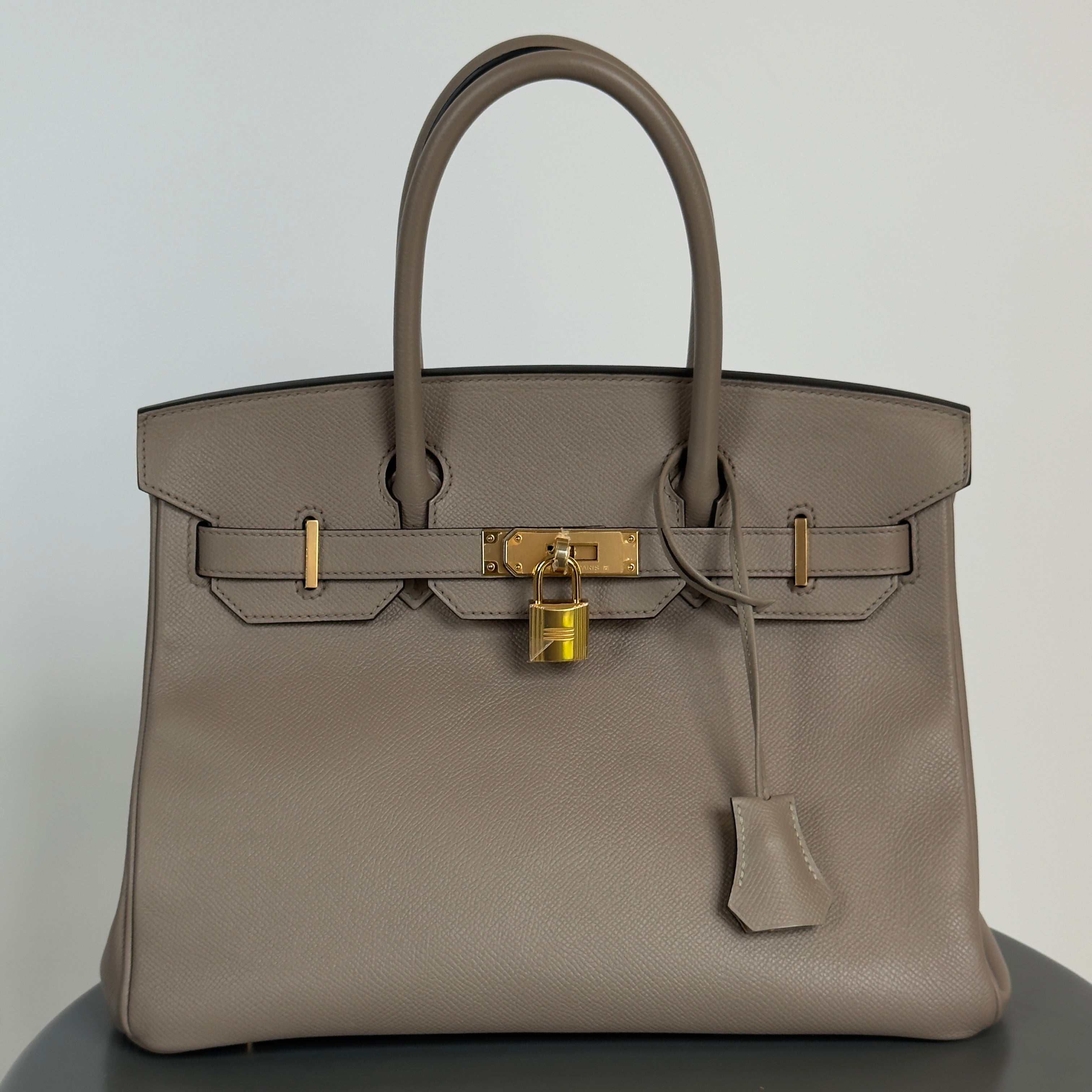 Hermes Birkin Gris Asphalt Epsom 30 With Gold Hardware 2018 - Queen May