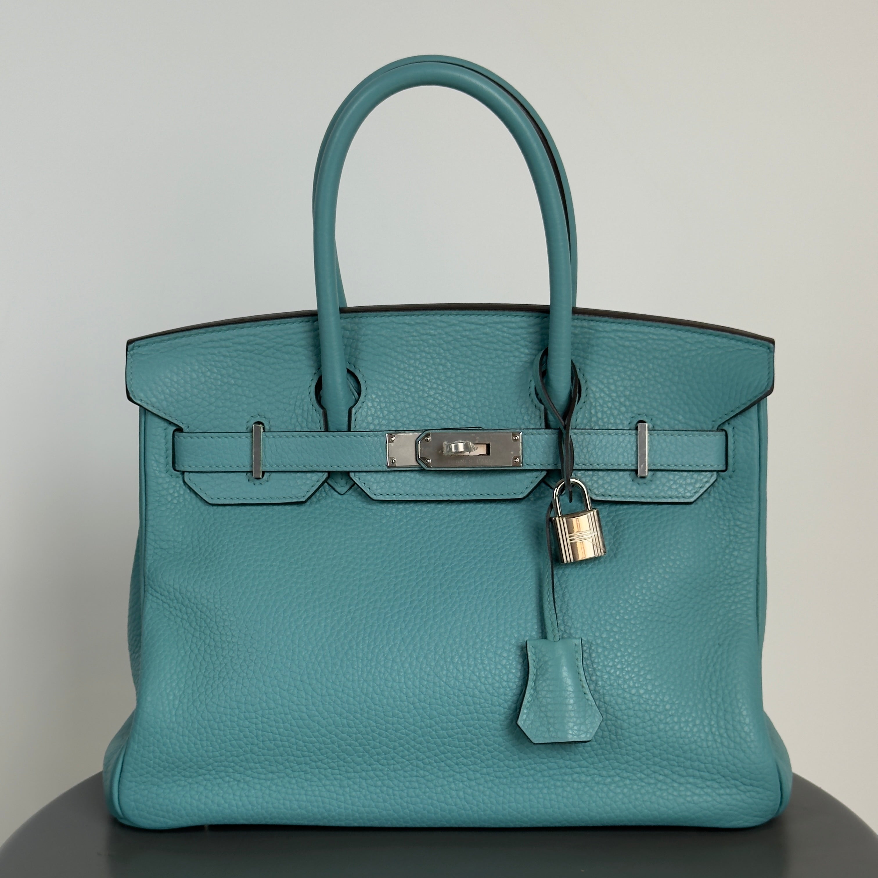 Hermes Birkin Bleu Saint Cyr Togo 30 Palladium Hardware 2015 - Queen May