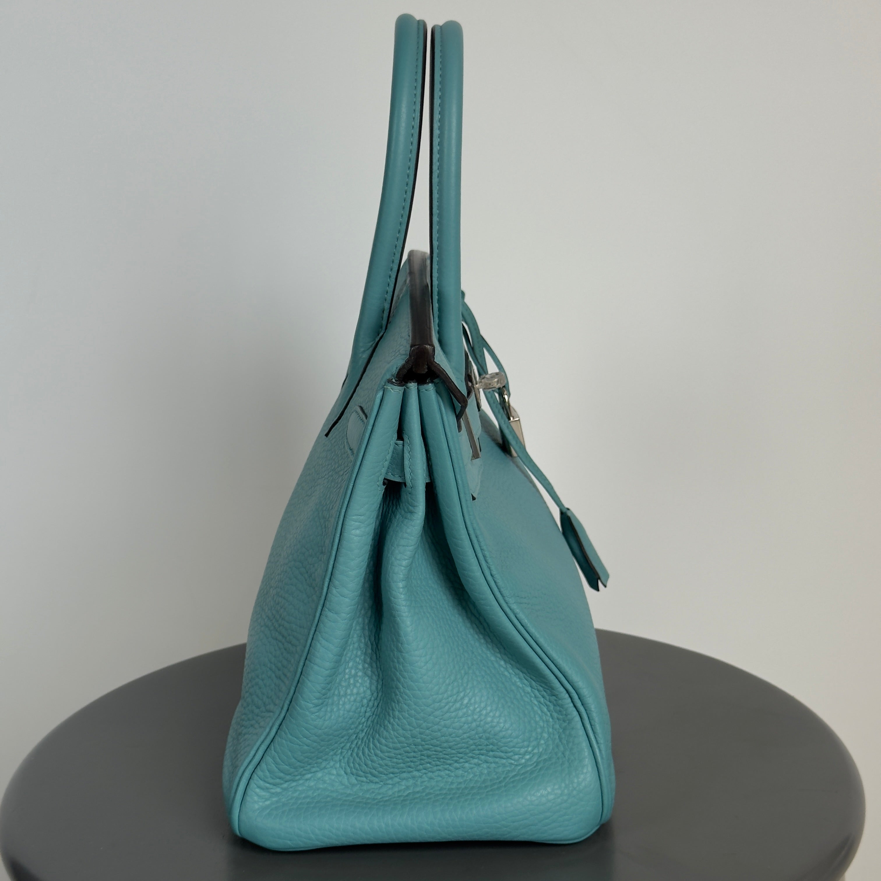 Hermes Birkin Bleu Saint Cyr Togo 30 Palladium Hardware 2015 - Queen May