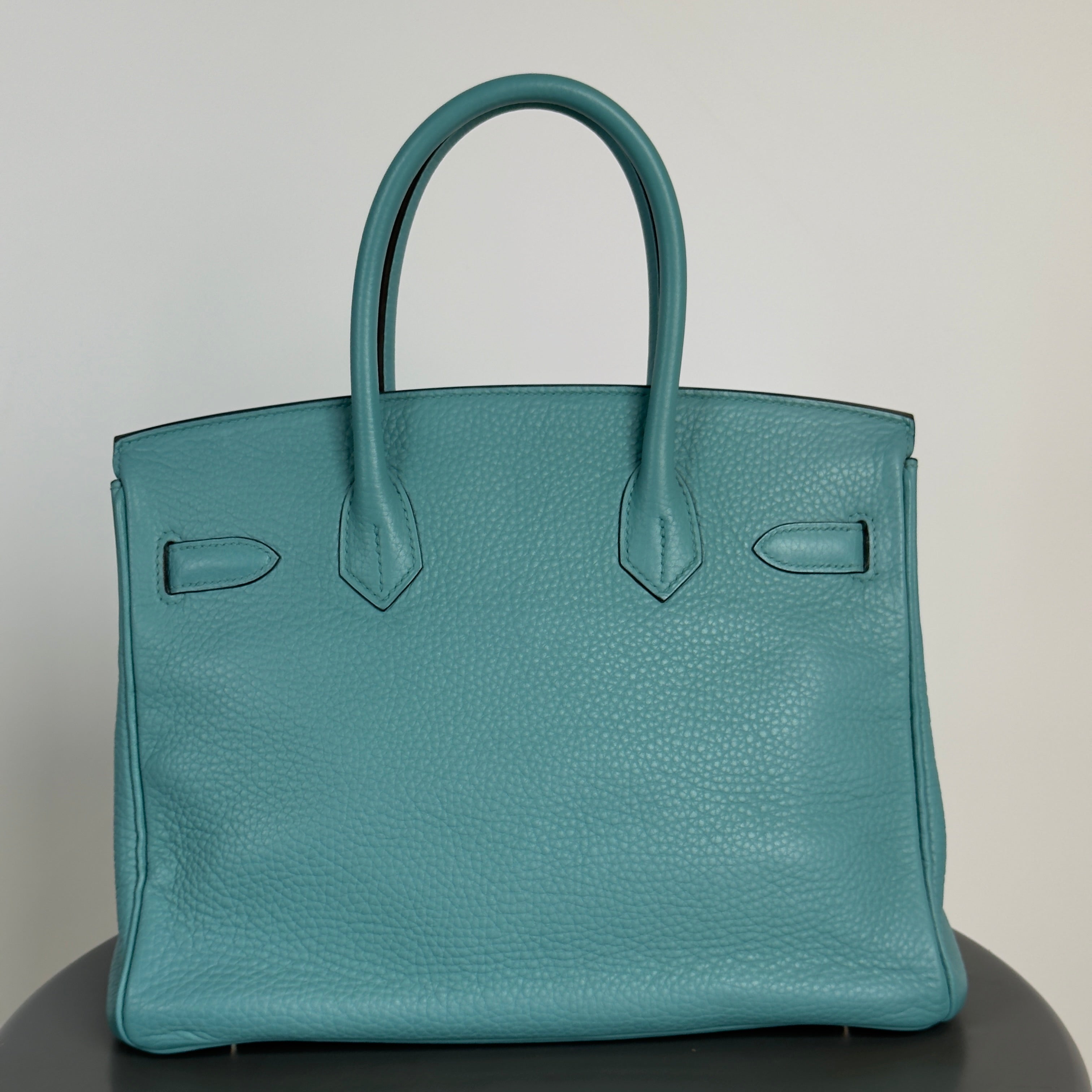 Hermes Birkin Bleu Saint Cyr Togo 30 Palladium Hardware 2015 - Queen May