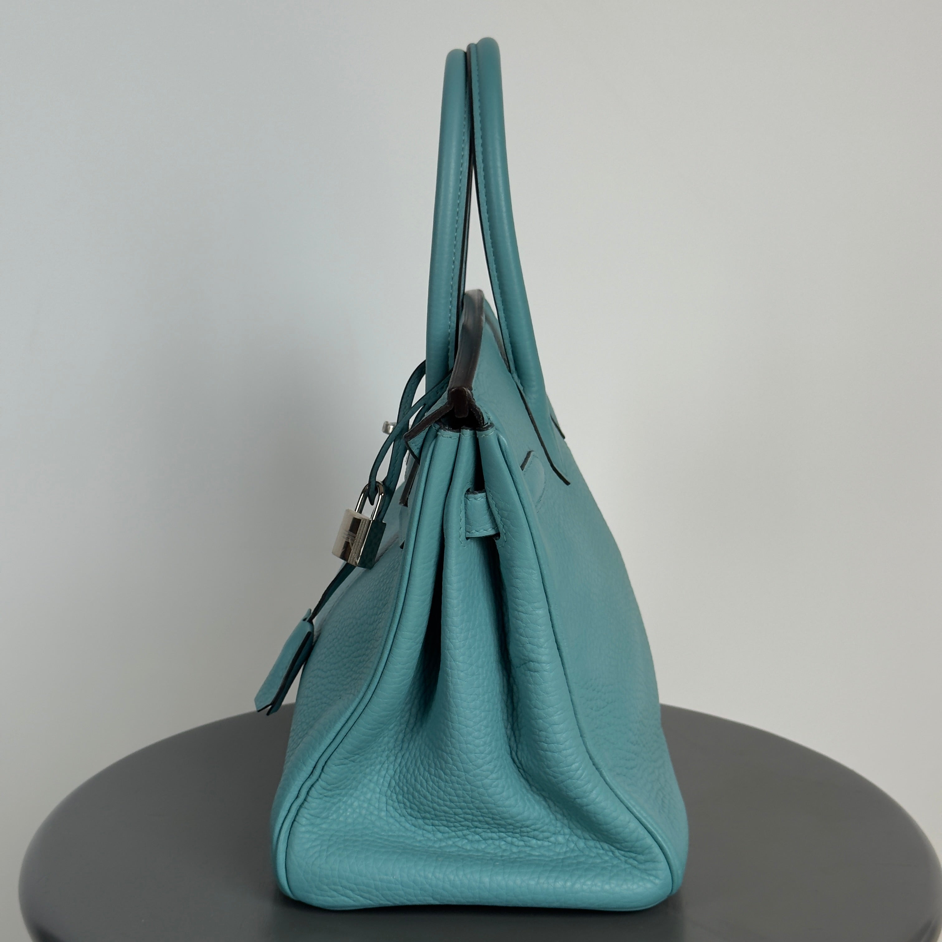 Hermes Birkin Bleu Saint Cyr Togo 30 Palladium Hardware 2015 - Queen May