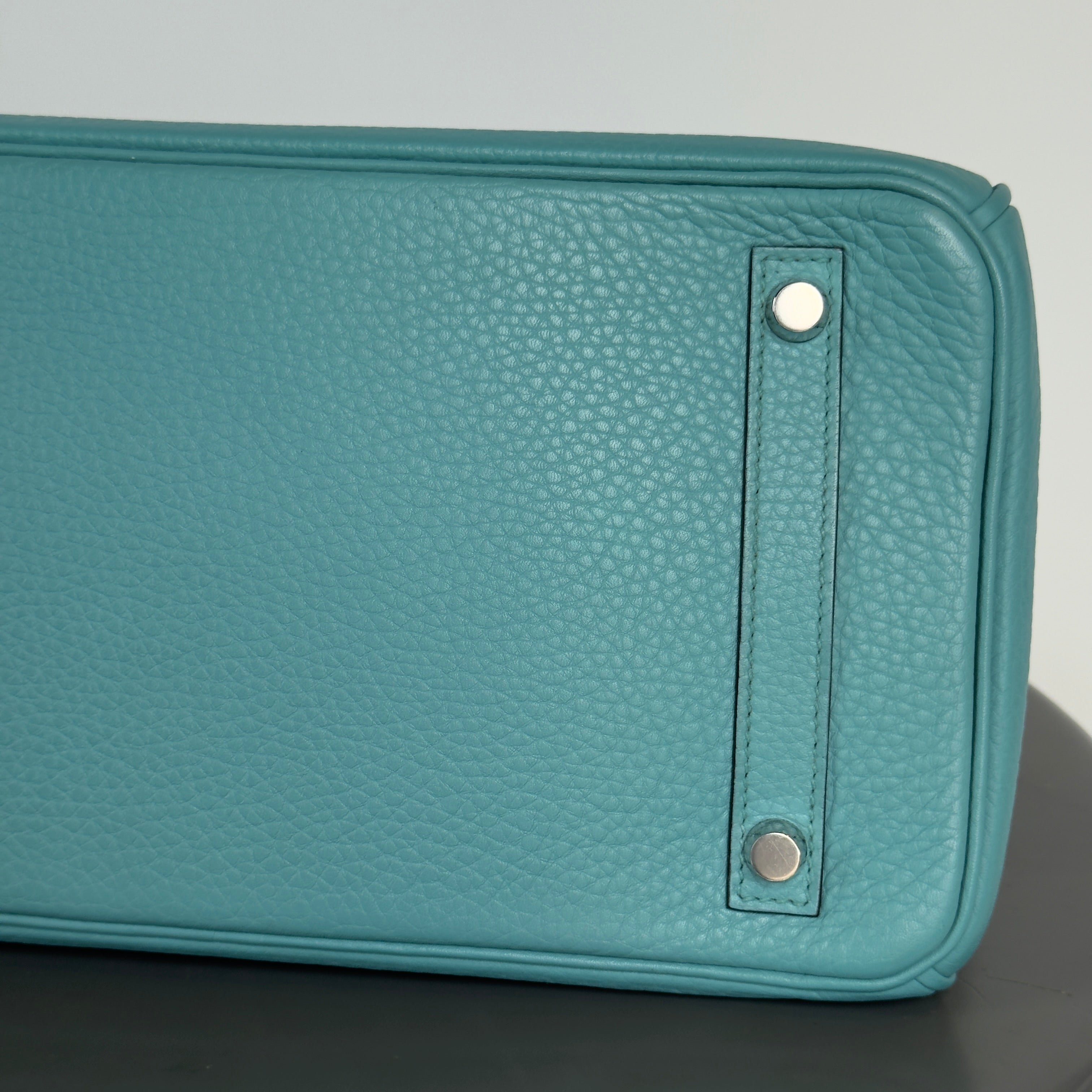 Hermes Birkin Bleu Saint Cyr Togo 30 Palladium Hardware 2015 - Queen May