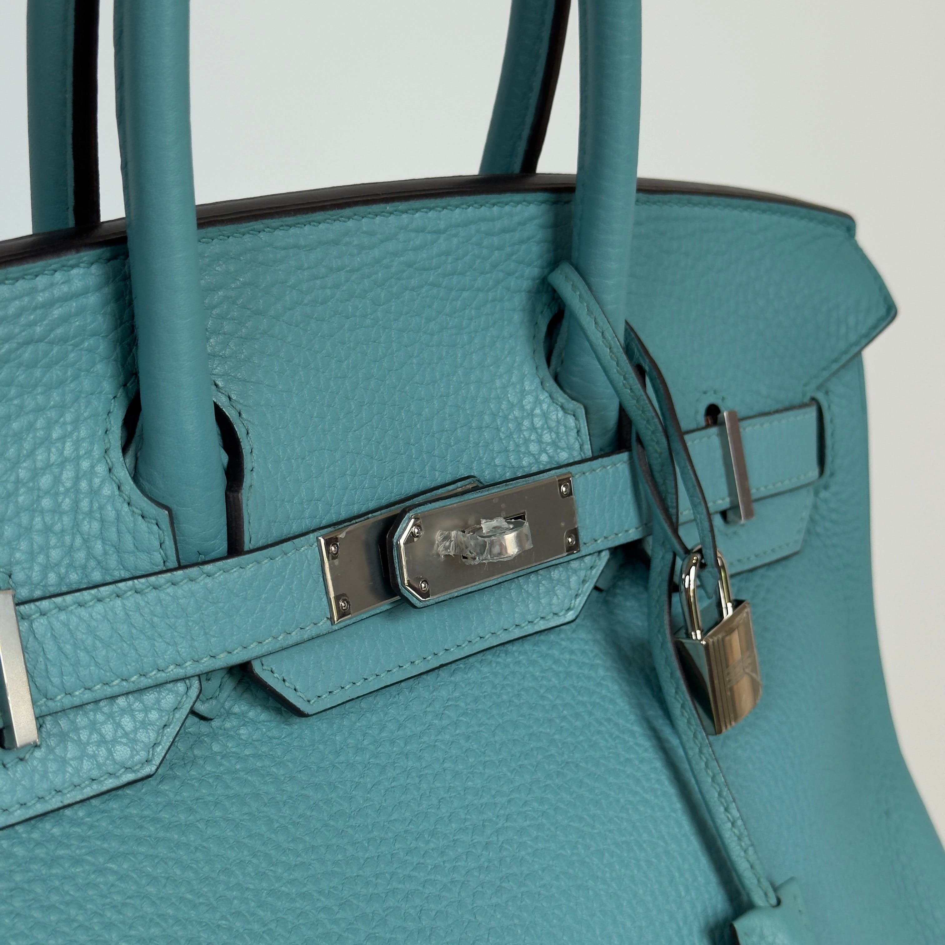 Hermes Birkin Bleu Saint Cyr Togo 30 Palladium Hardware 2015 - Queen May