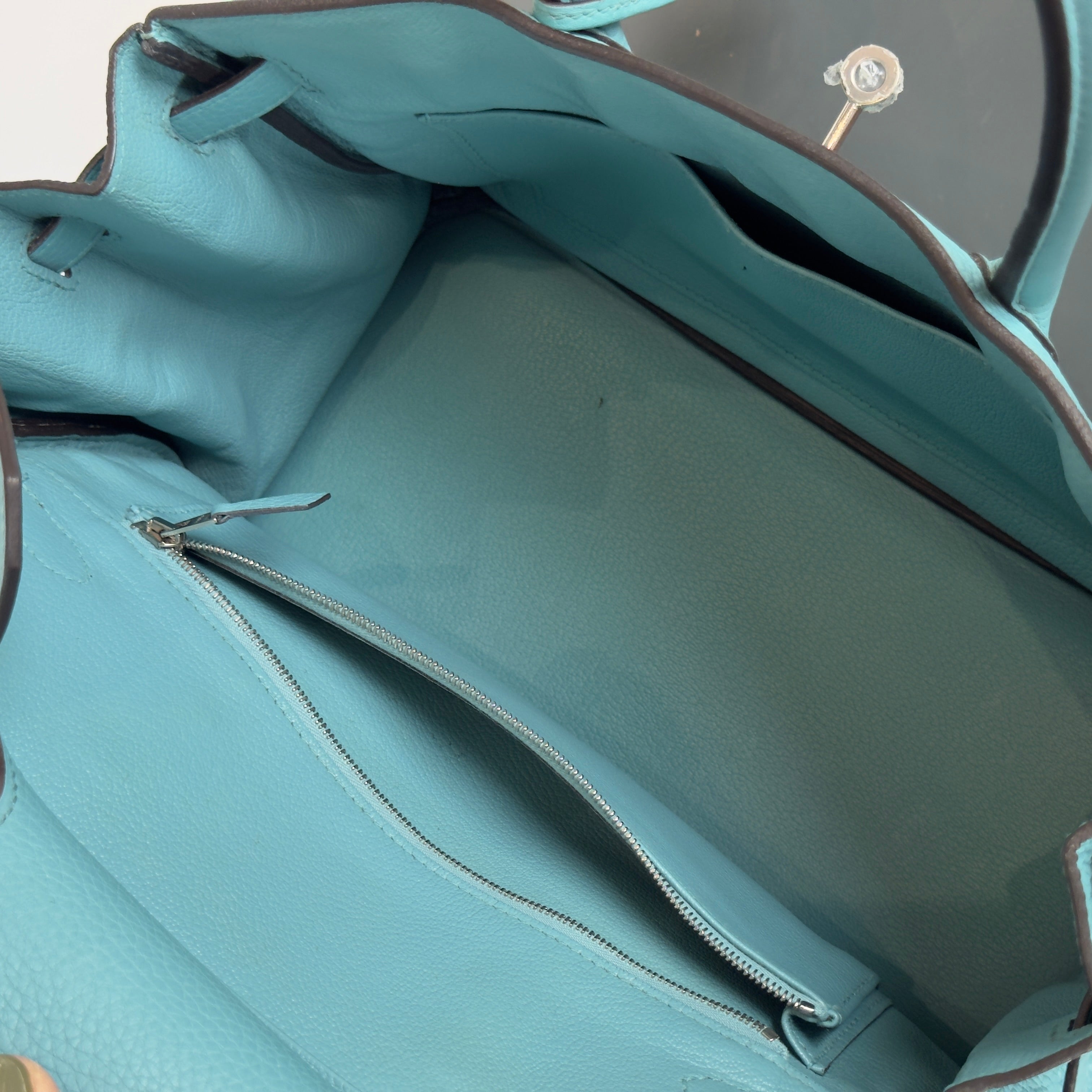 Hermes Birkin Bleu Saint Cyr Togo 30 Palladium Hardware 2015 - Queen May