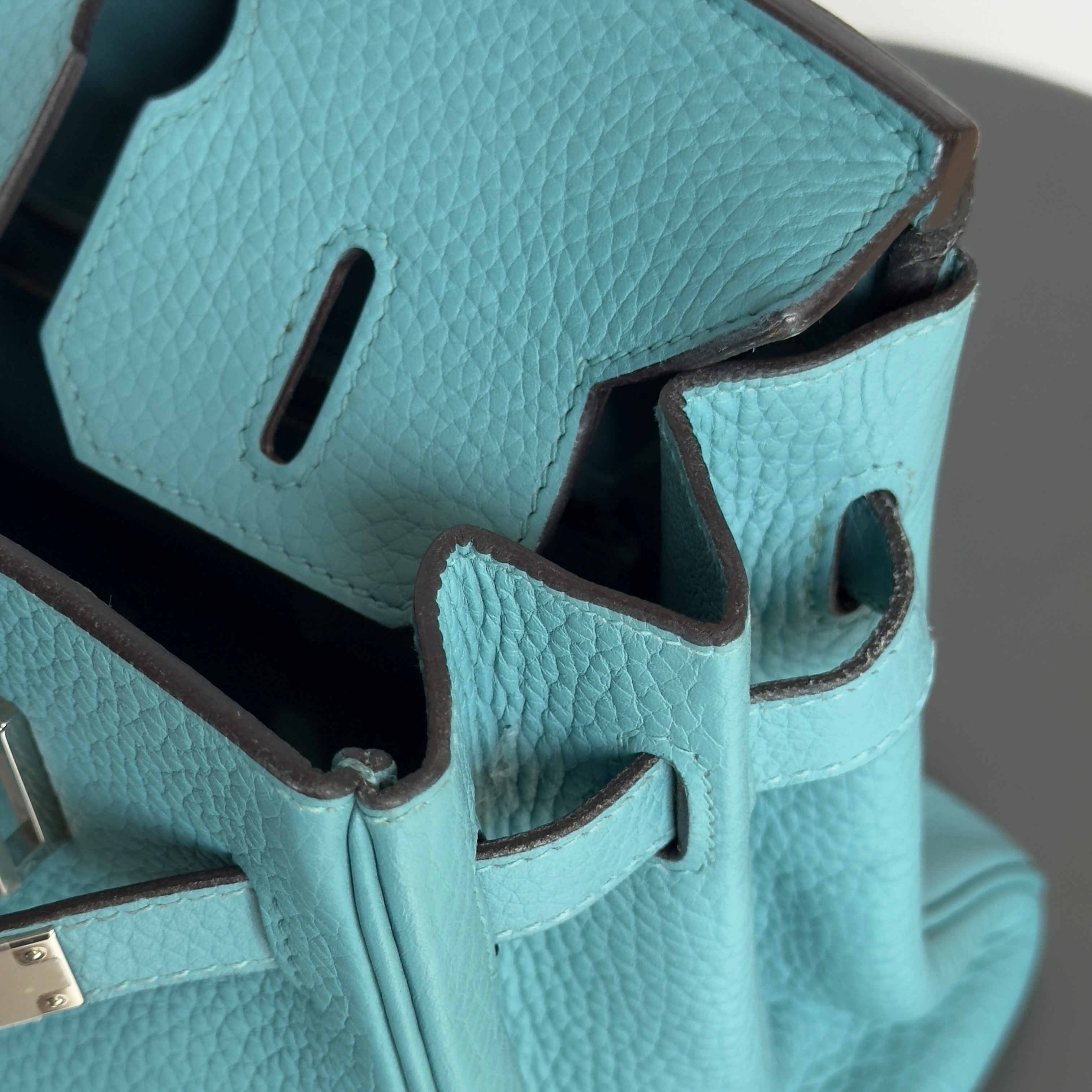 Hermes Birkin Bleu Saint Cyr Togo 30 Palladium Hardware 2015 - Queen May
