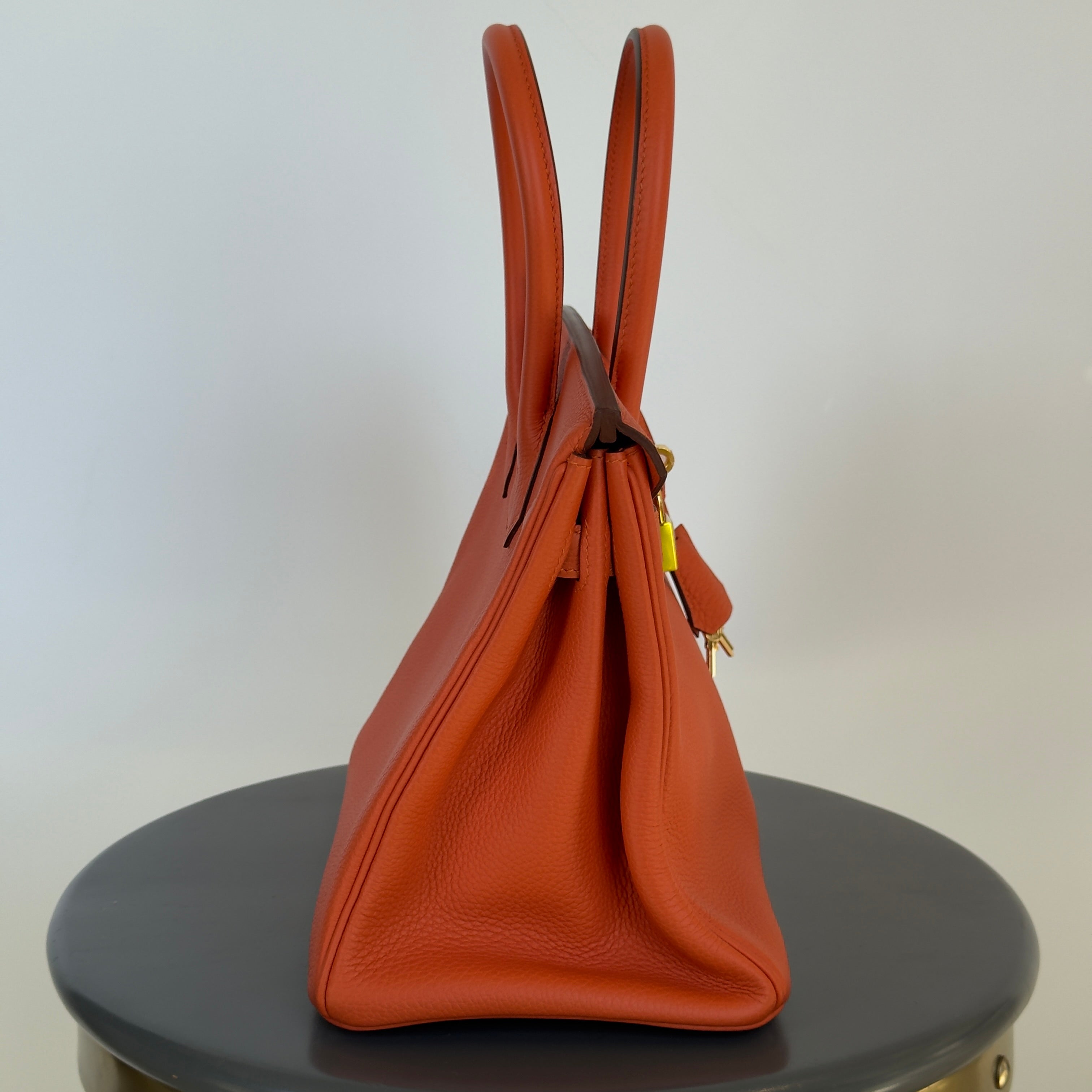 Hermes Birkin 30 Feu Togo Gold Hardware 2017