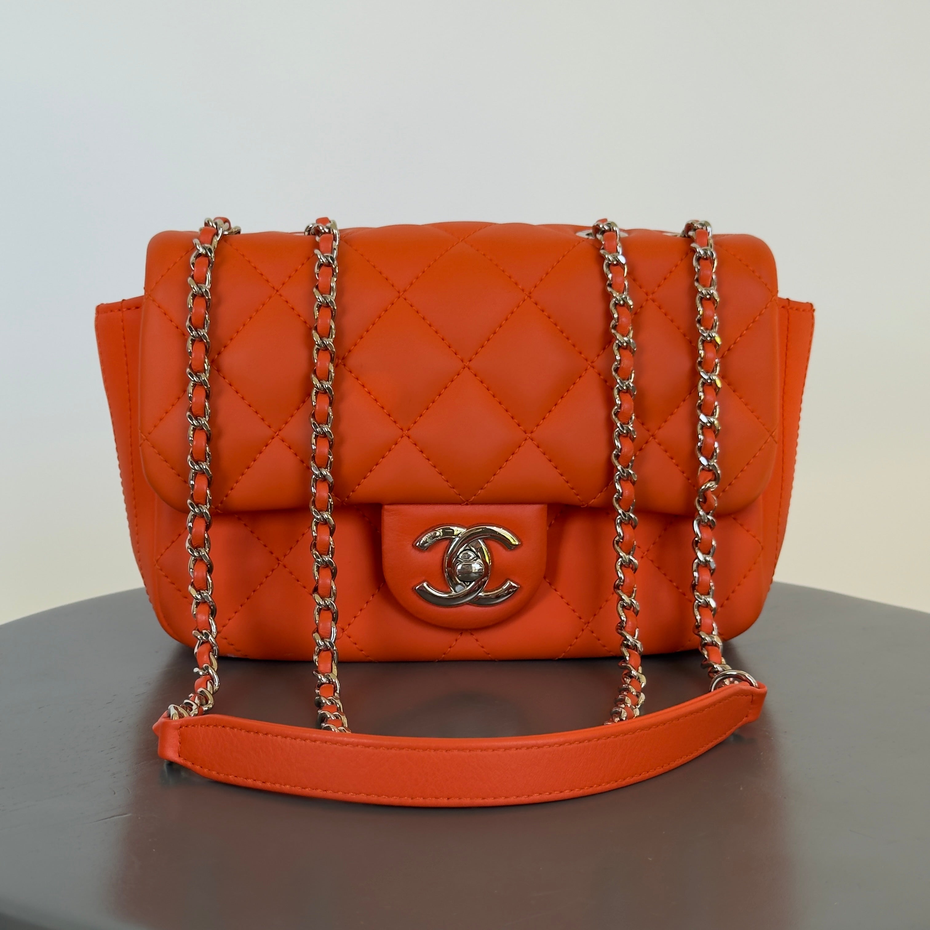 Chanel Coco Rain Rectangle Bag Orange