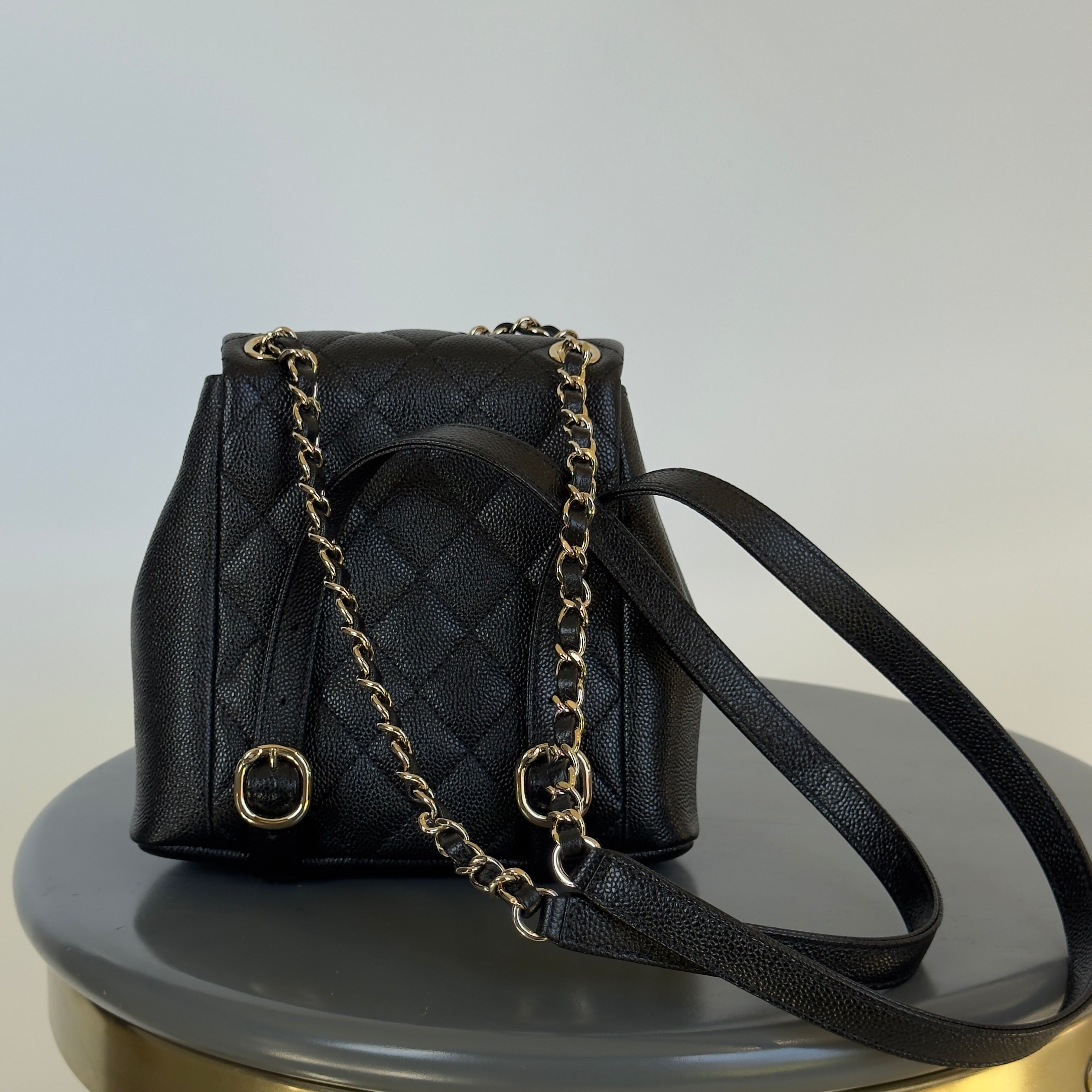 Chanel Duma Backpack Black Caviar Leather