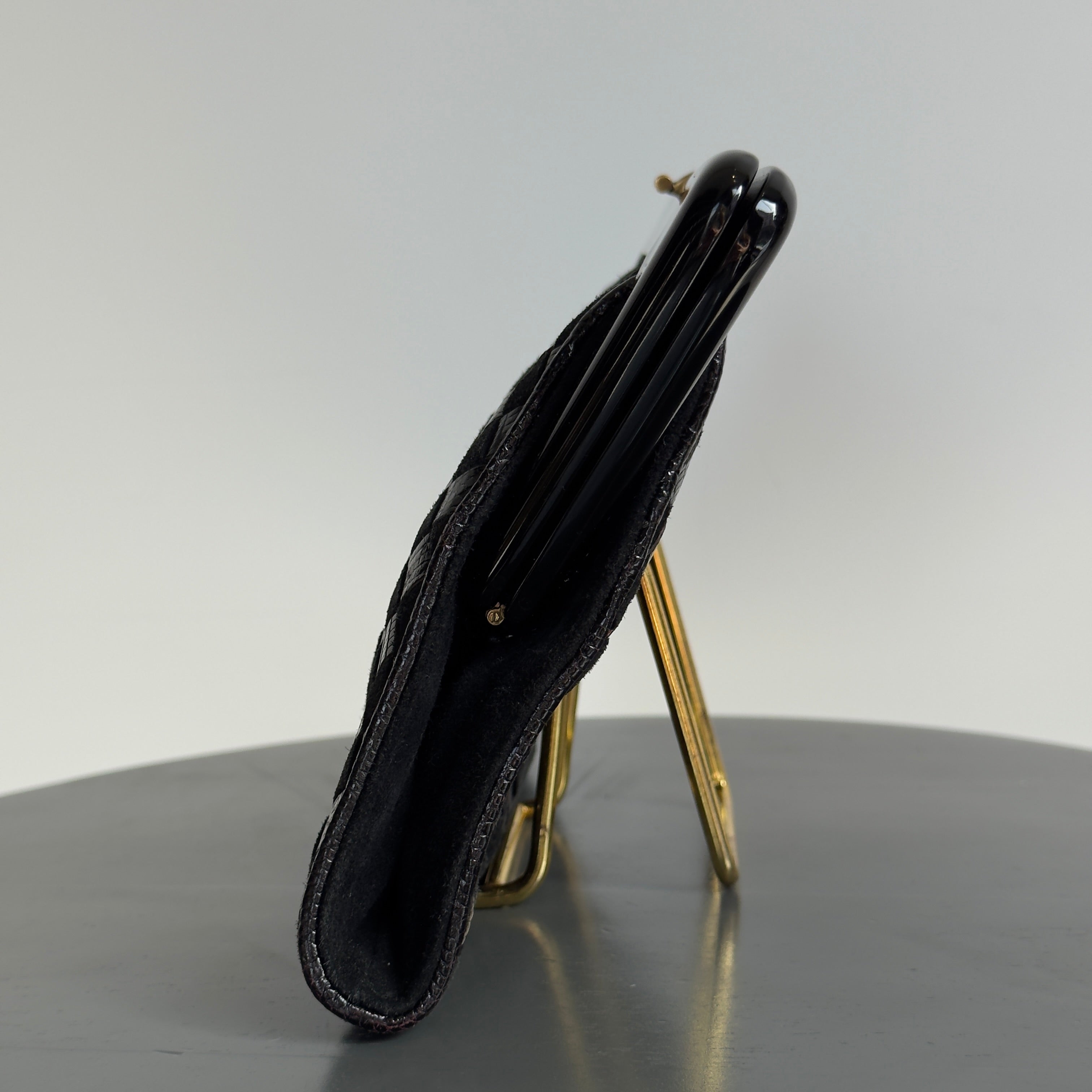 Bottega Veneta Intrecciato Suede Woven Mirror Clutch - Queen May