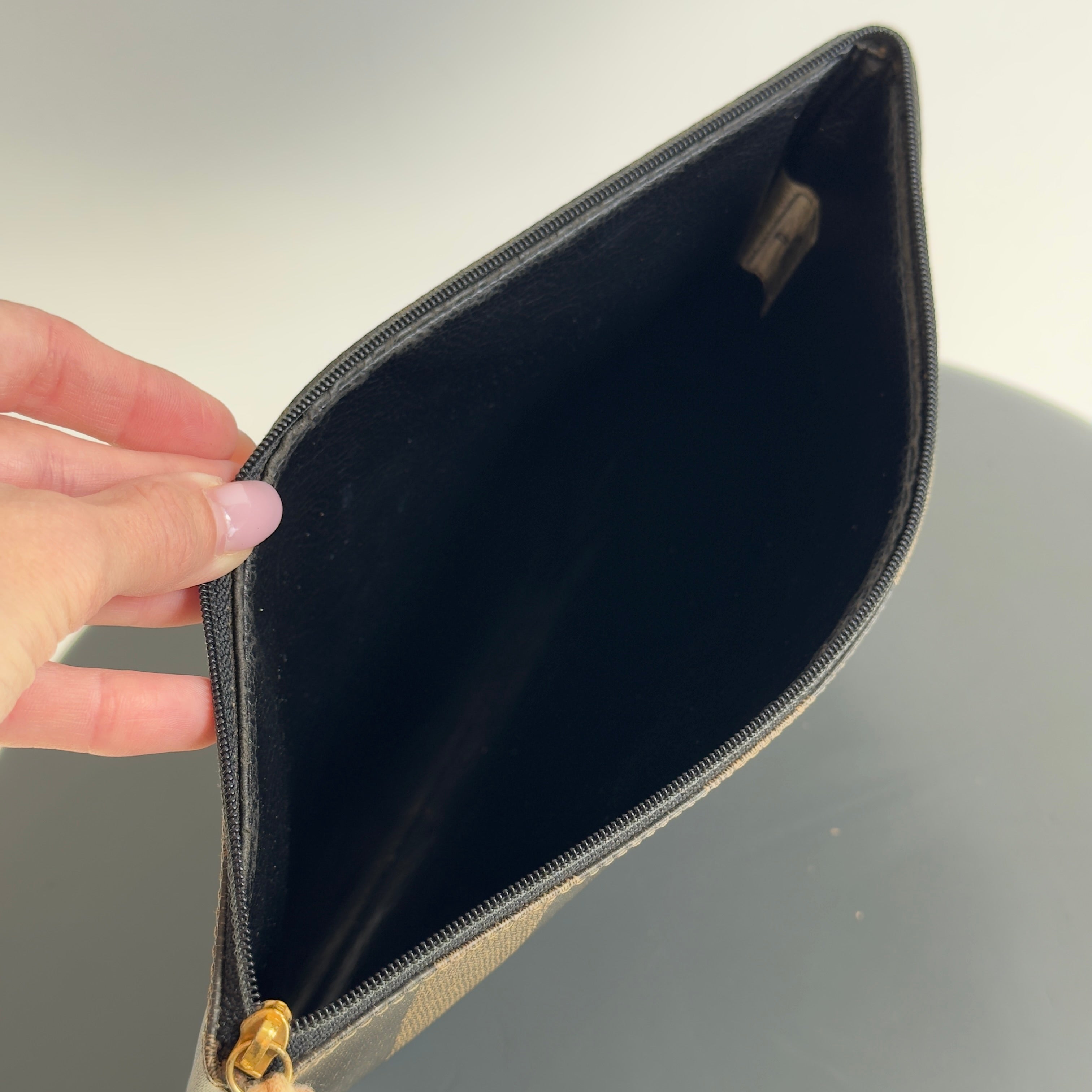Fendi Striped Leather Clutch - Queen May