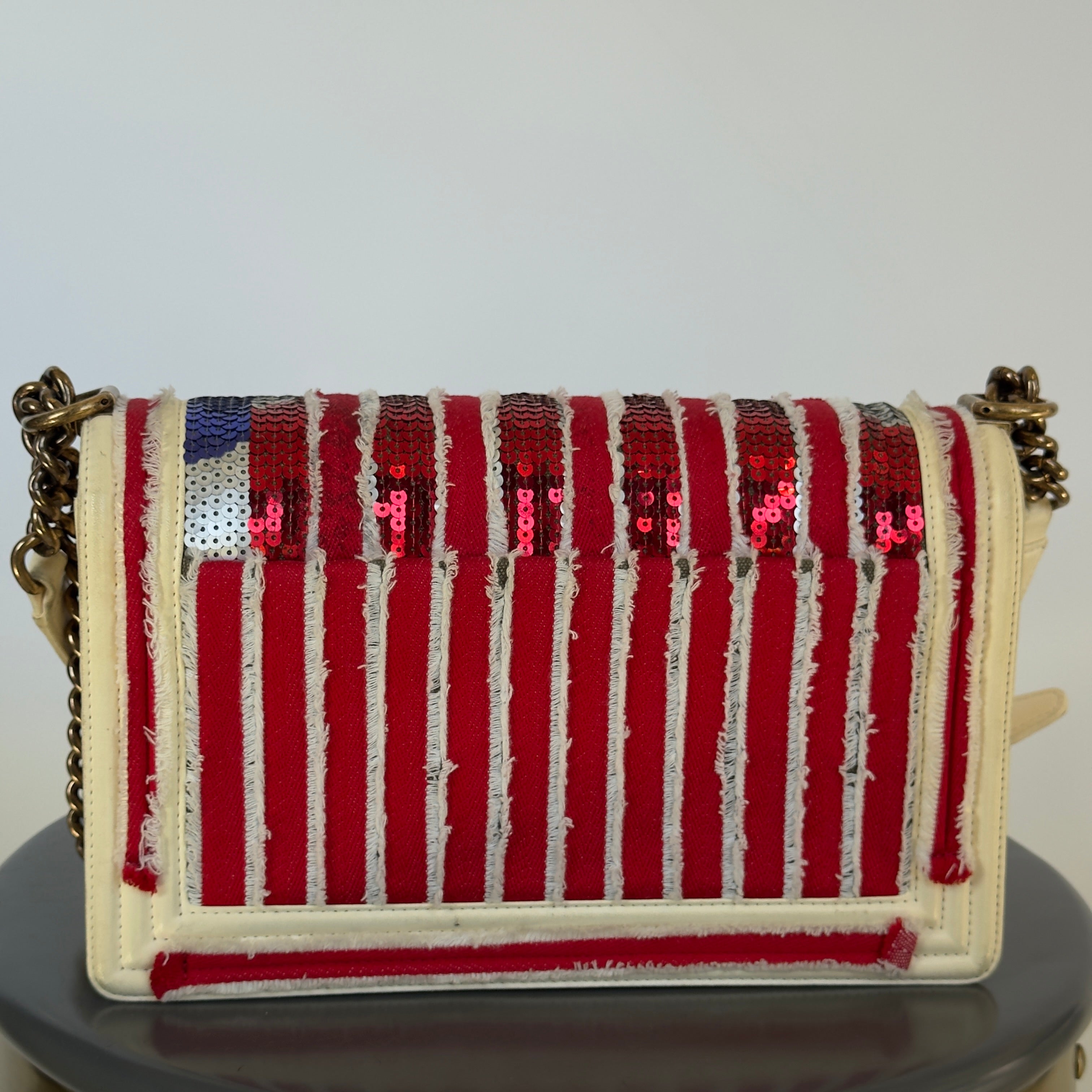 Rare Chanel Paris-Cuba Multicolor Sequin Boy Bag Medium - Queen May