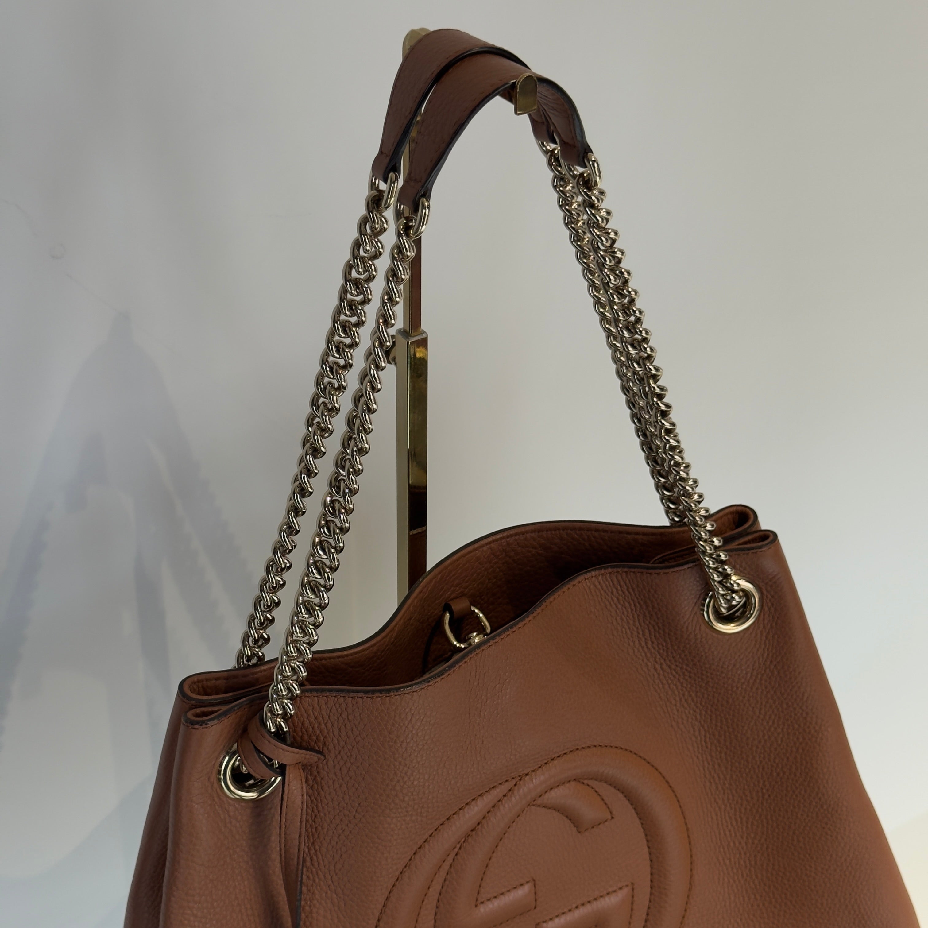 Gucci Brown Interlocking GG Soho Medium Bag - Queen May