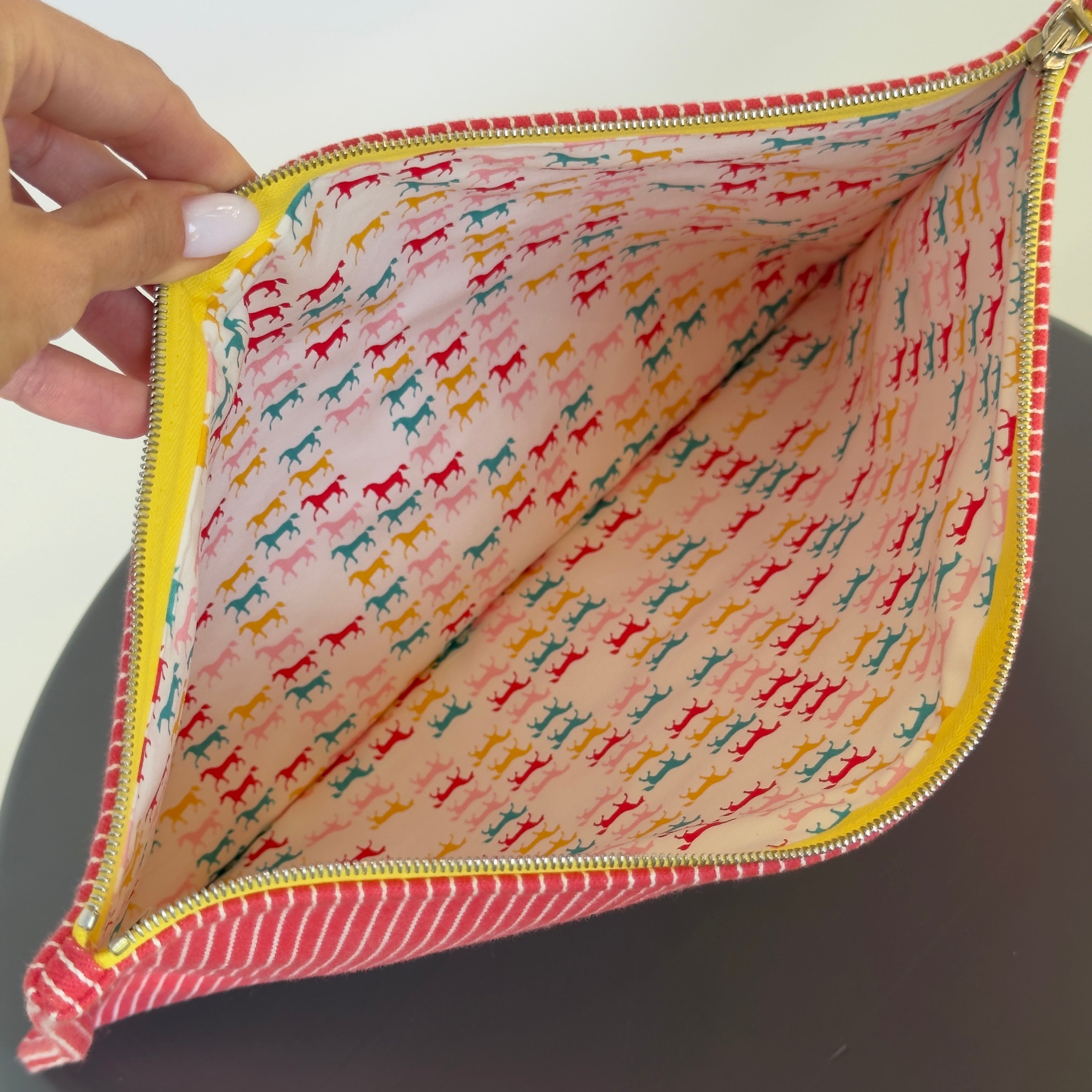 Hermes Bora Bora GM Pouch Canvas Striped - Queen May