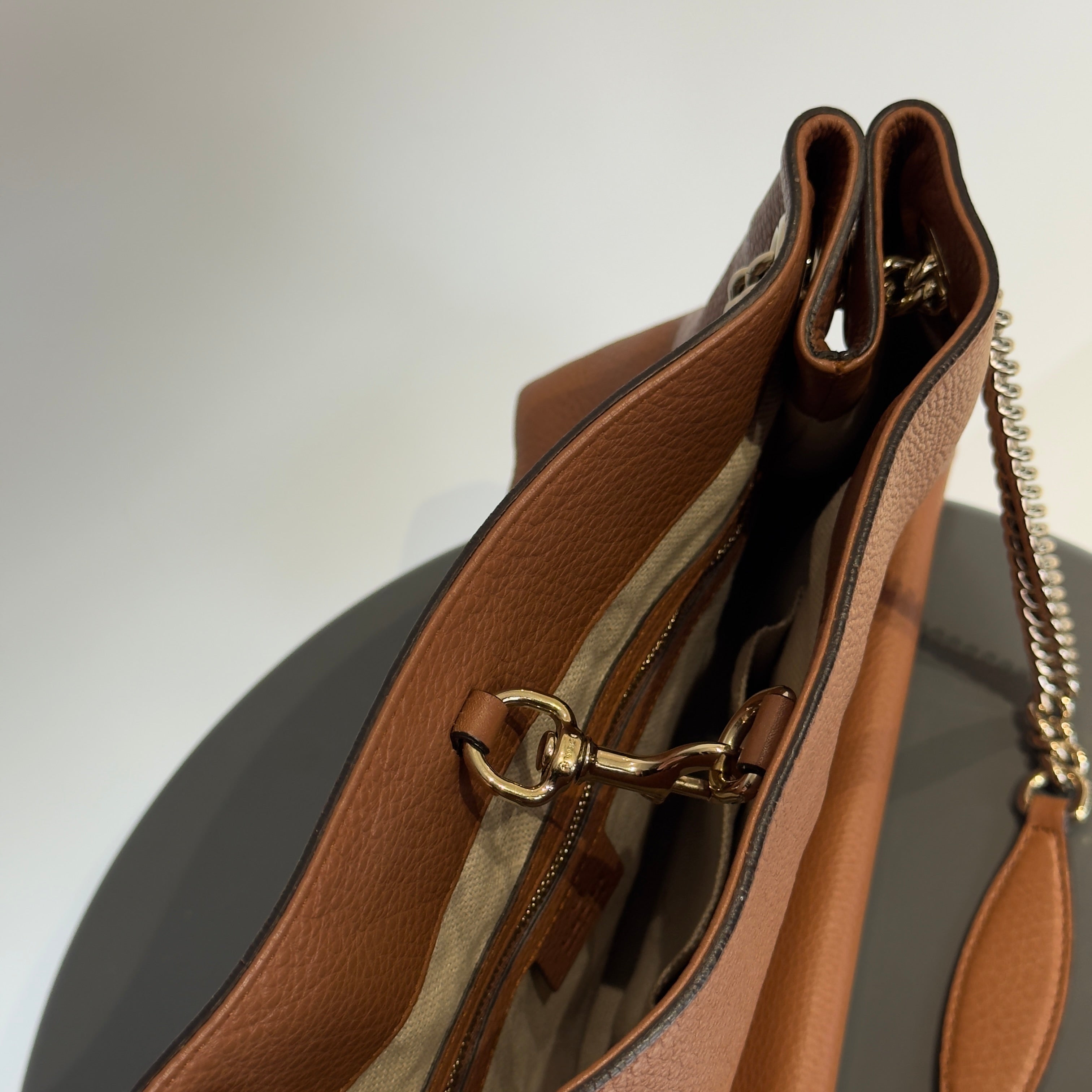 Gucci Brown Interlocking GG Soho Medium Bag - Queen May