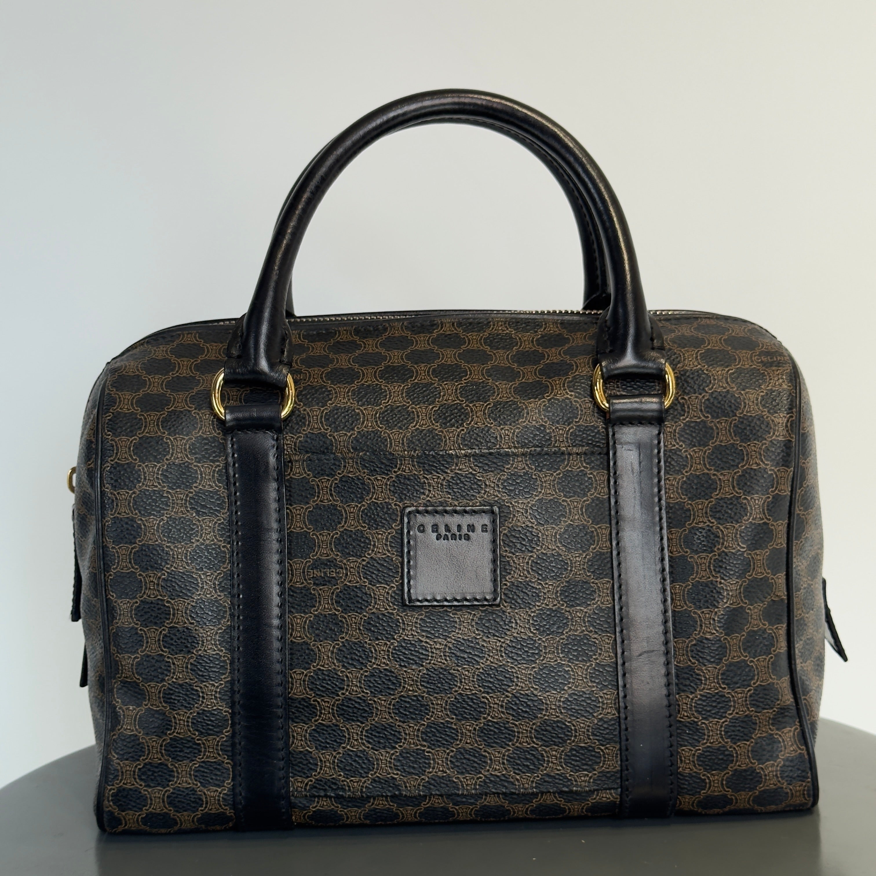 Vintage Celine Black Macadam Boston 25 - Queen May