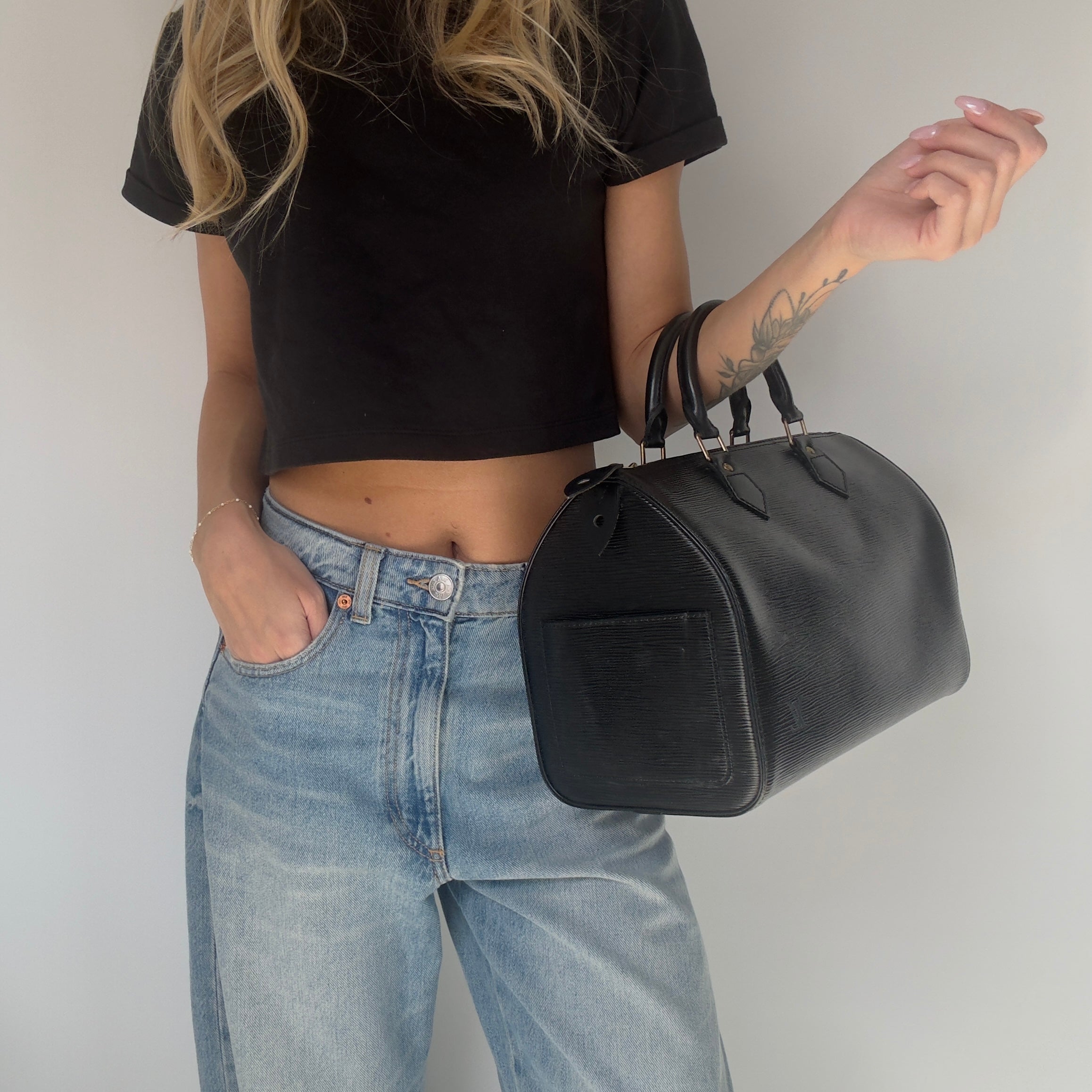 Louis Vuitton Black Epi Speedy 30 - Queen May