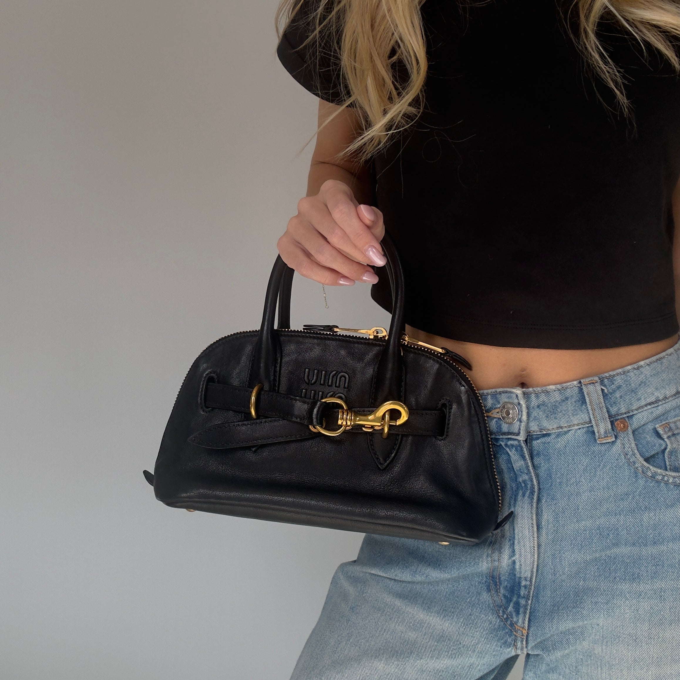 Miu Miu Aventure Small Black Tote - Queen May