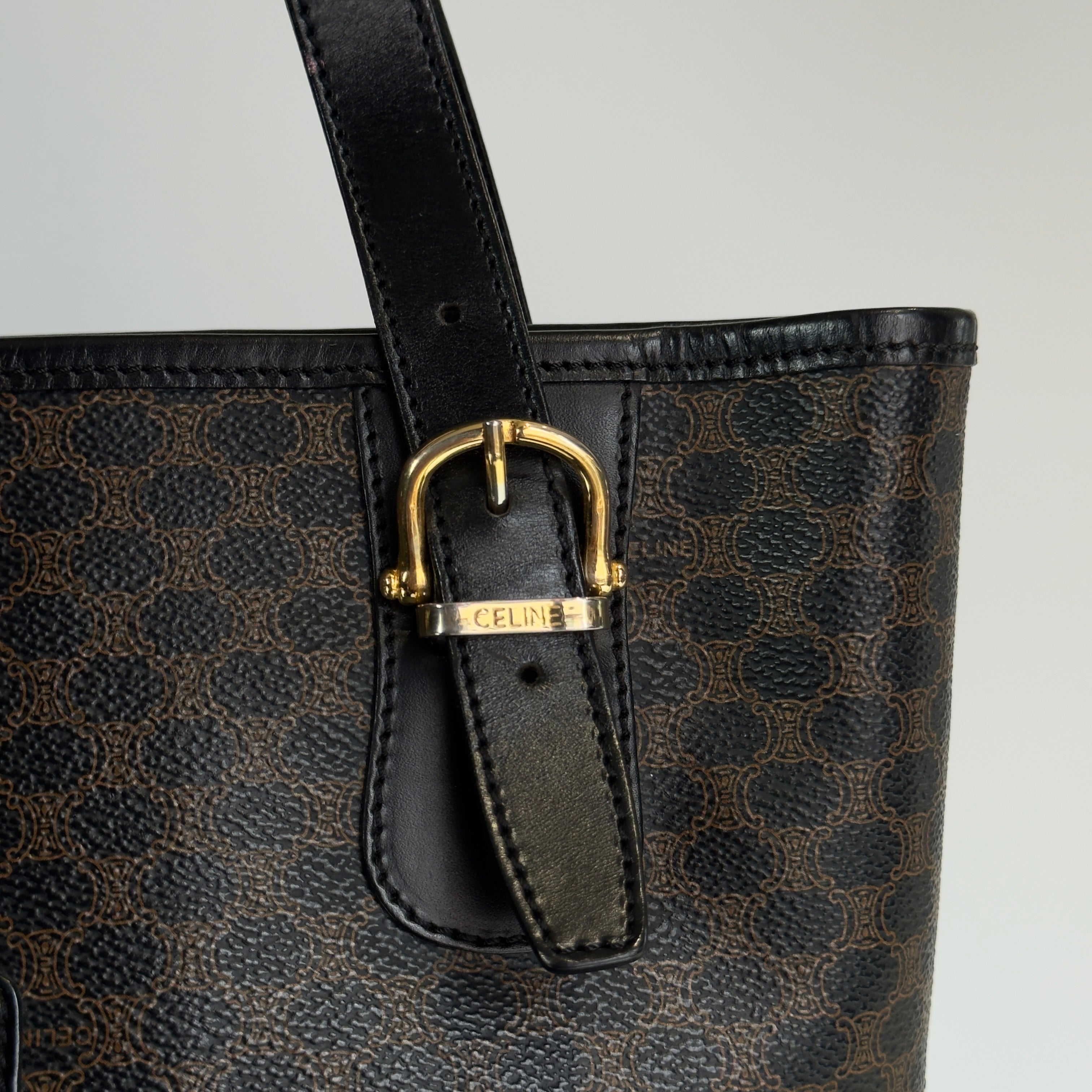 Vintage Celine Black Macadam Tote - Queen May