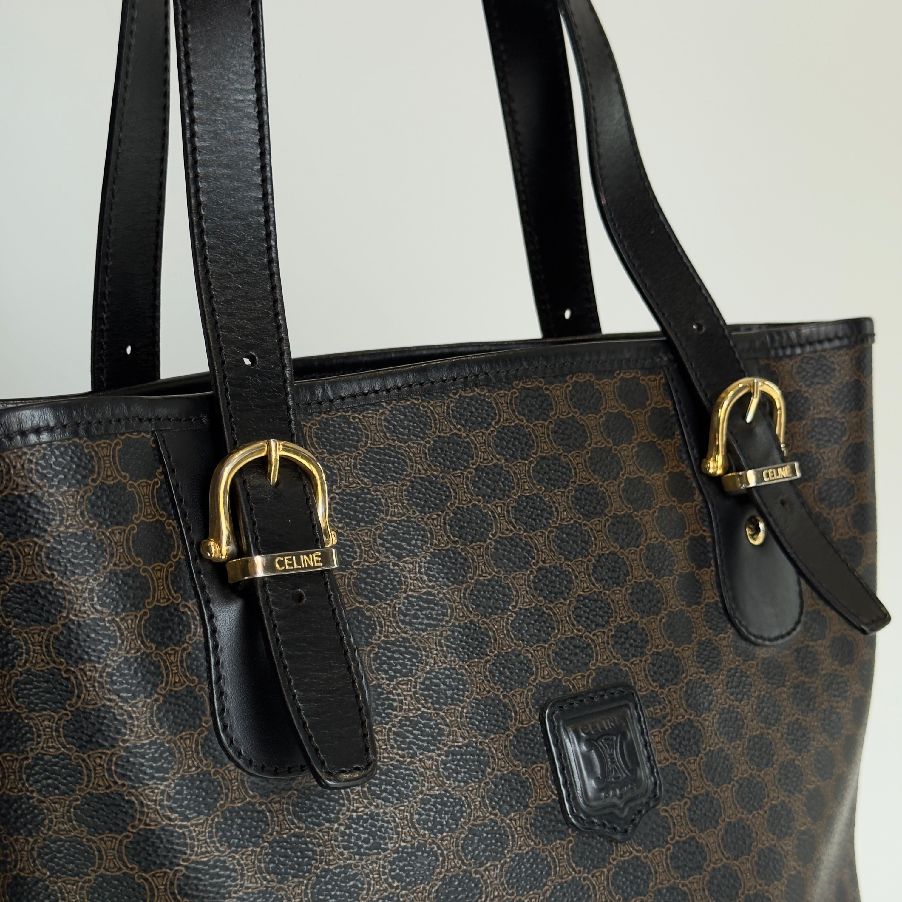 Vintage Celine Black Macadam Tote - Queen May