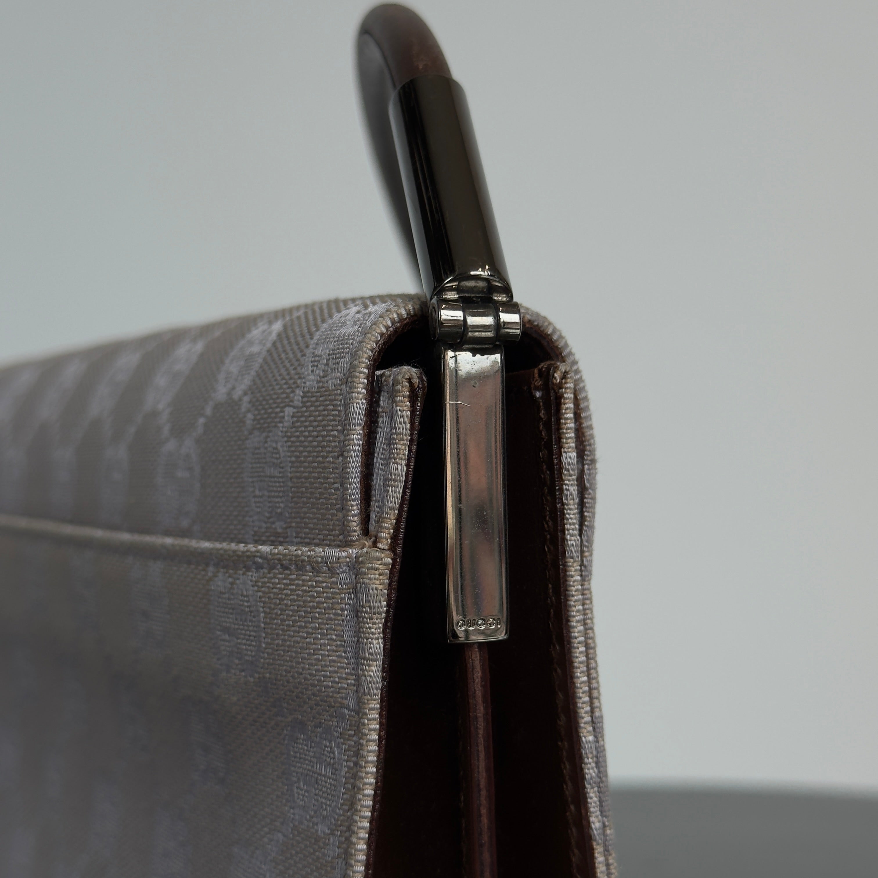 Gucci Lilac Canvas Flap Pochette - Queen May
