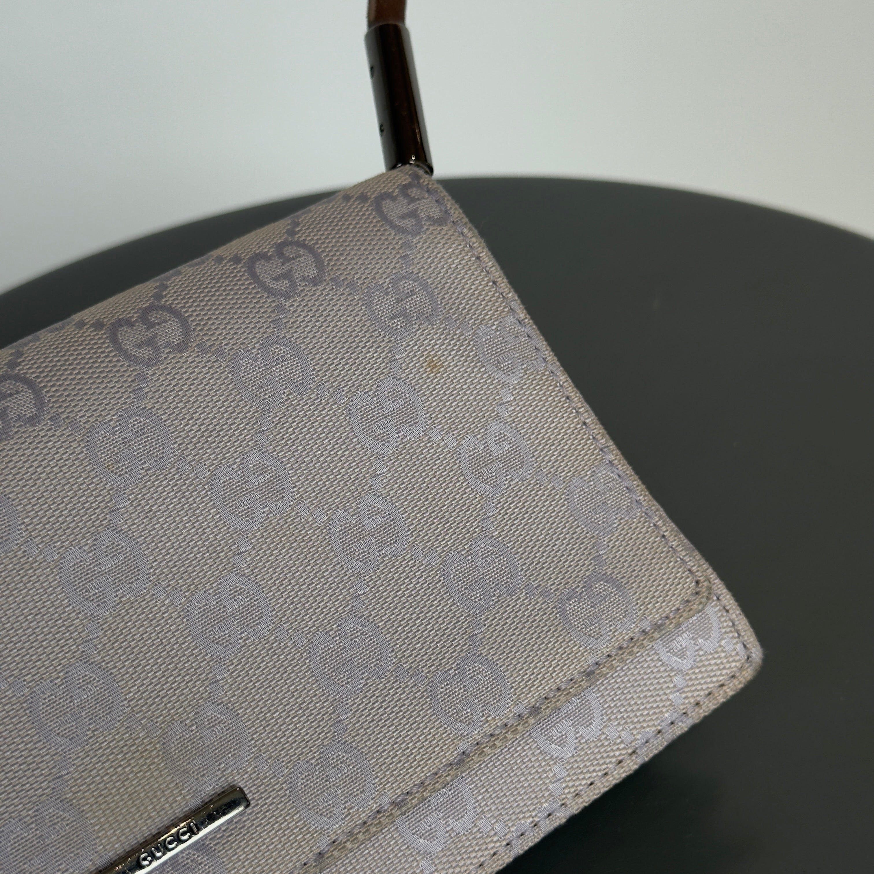 Gucci Lilac Canvas Flap Pochette - Queen May