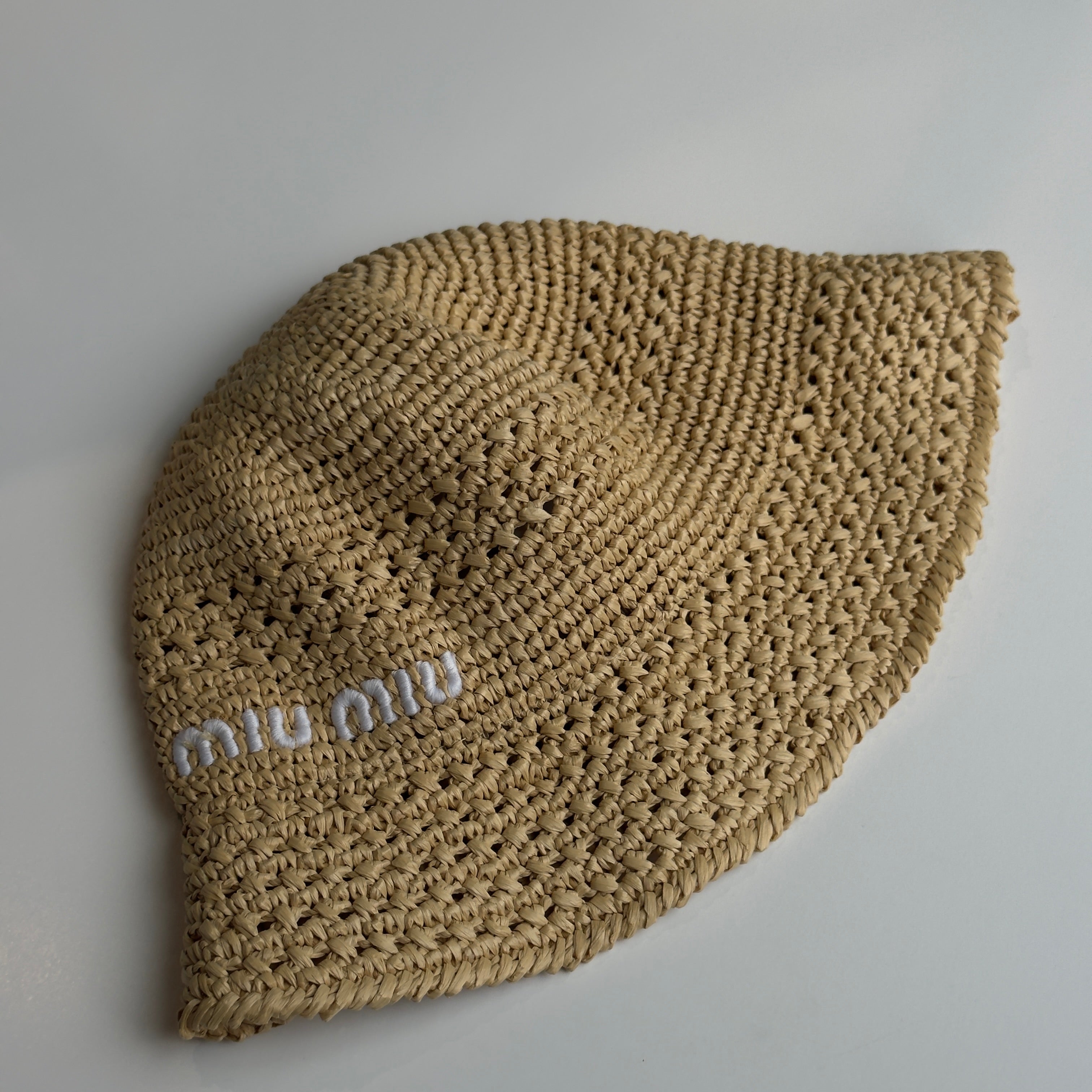 Miu Miu Straw Raffia Bucket Hat - Queen May