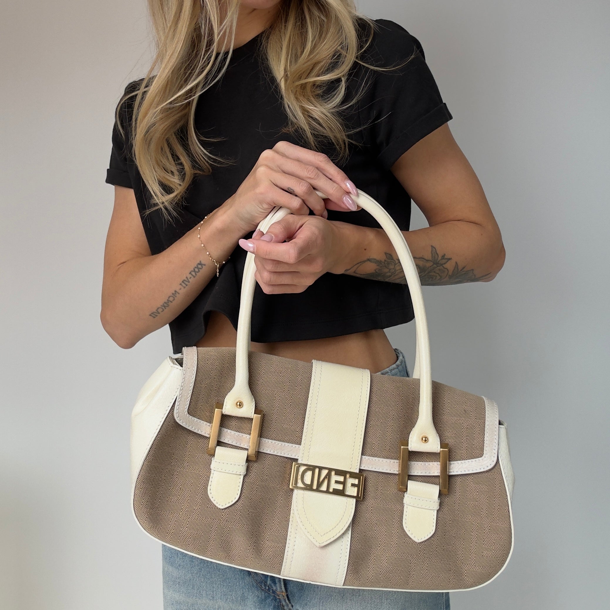 Fendi Zucca Shadow Shoulder Bag - Queen May