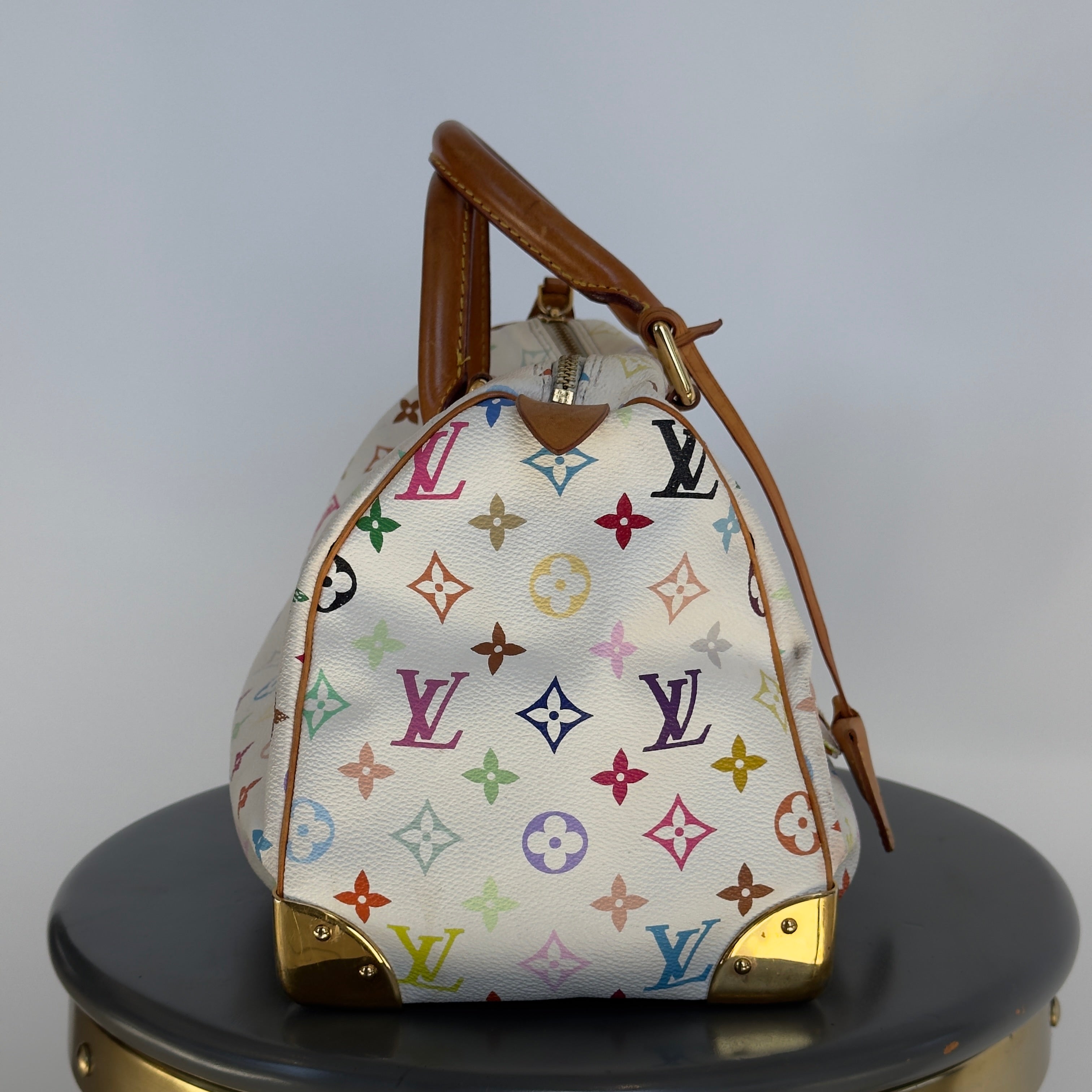 Louis Vuitton Murakami Multicolor Speedy 30 White - Queen May