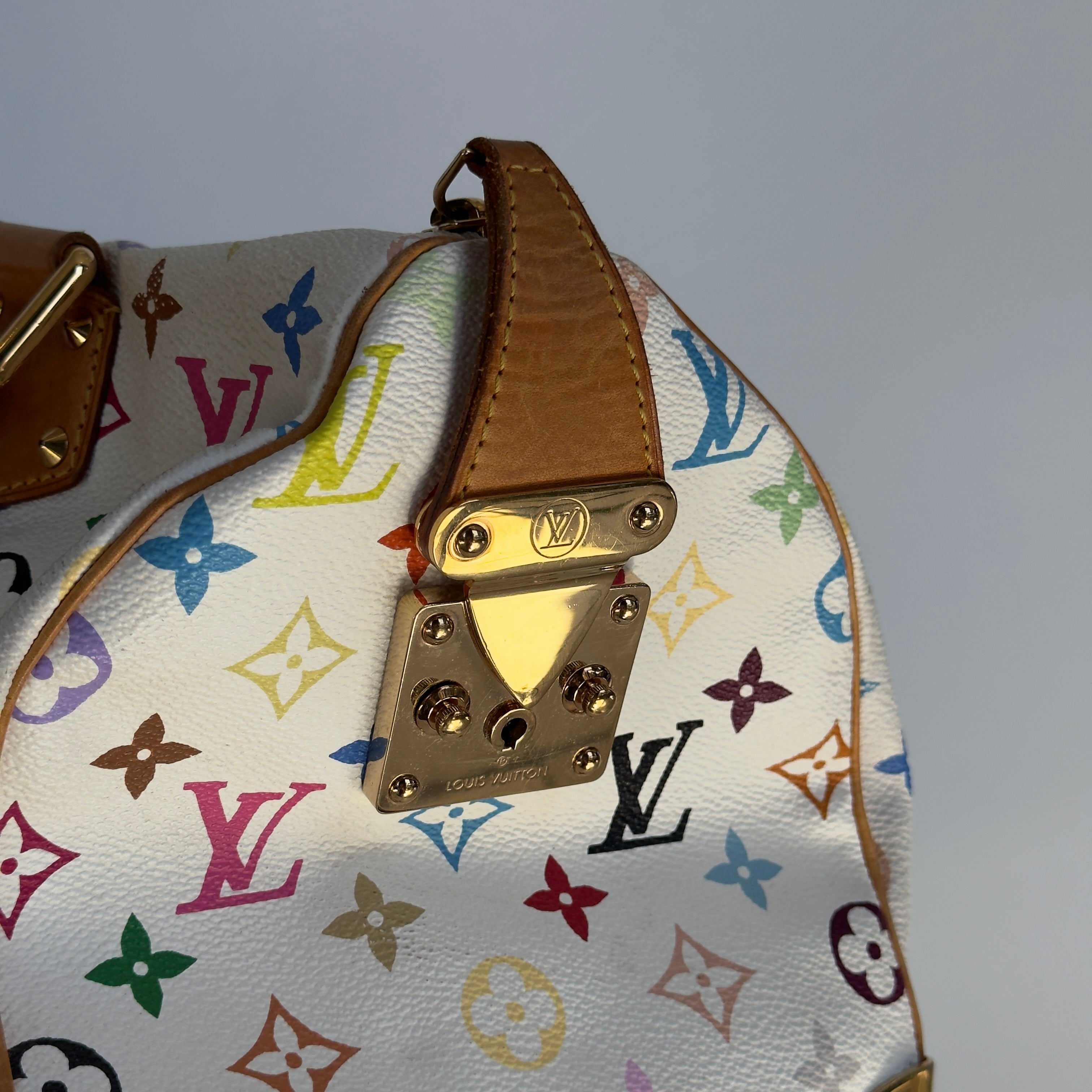 Louis Vuitton Murakami Multicolor Speedy 30 White - Queen May