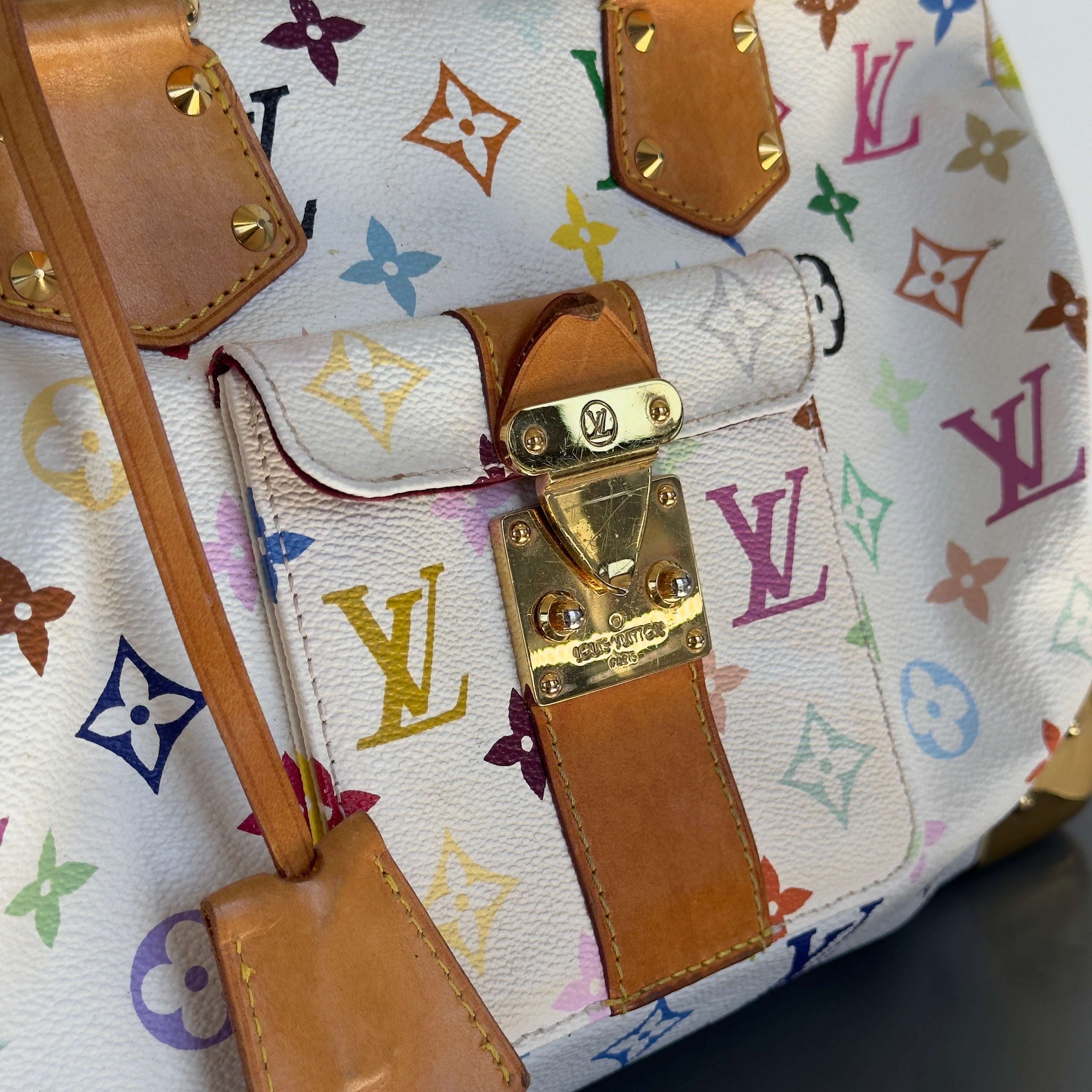 Louis Vuitton Murakami Multicolor Speedy 30 White - Queen May