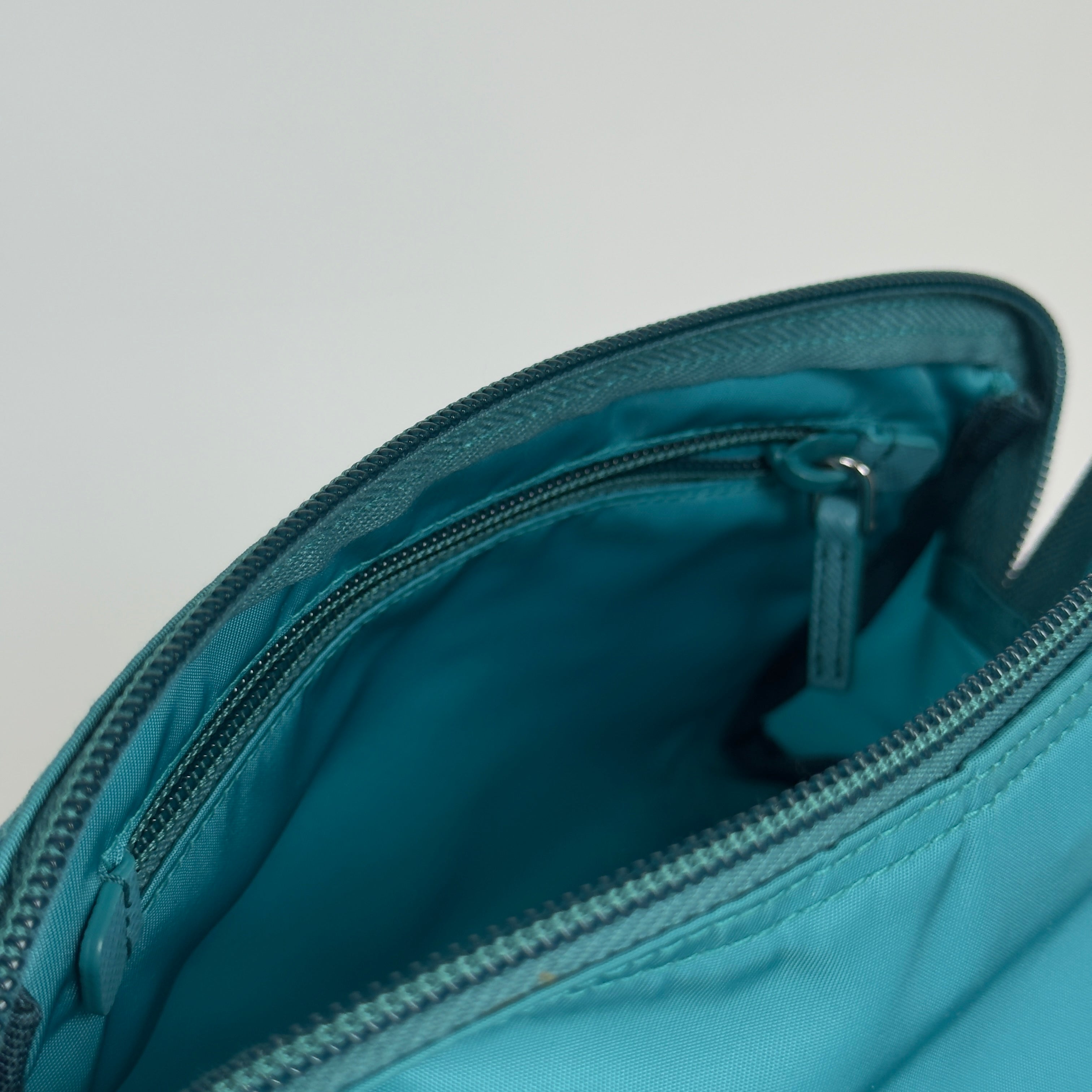 Prada Nylon Turquoise Cosmetic Pouch - Queen May